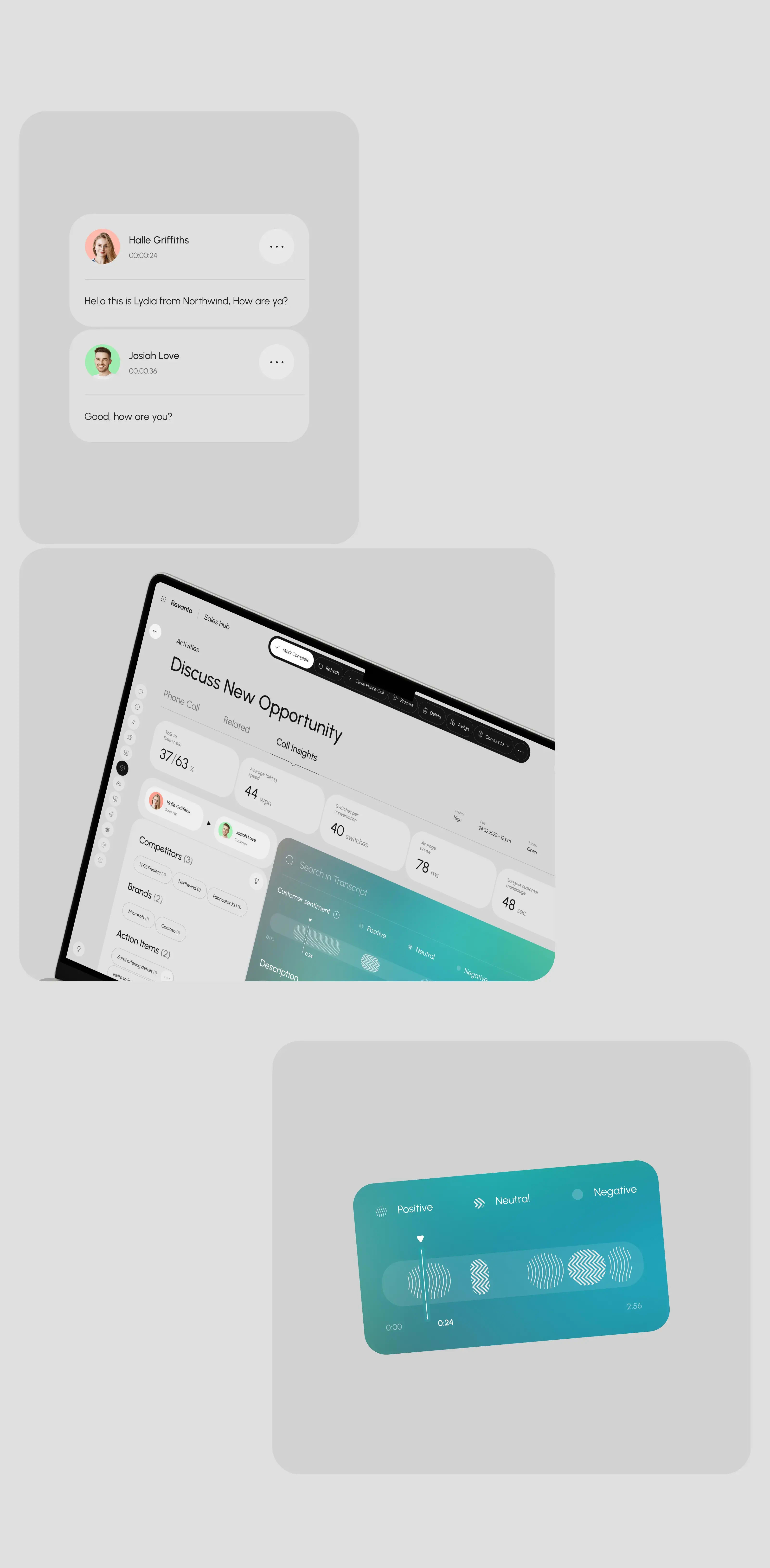 Screenshot of the Revanto Sales SaaS CRM desktop application interface.
