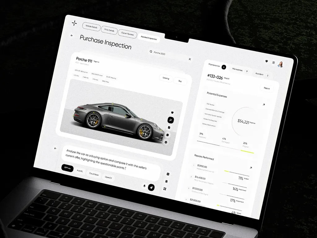 AI Car Inspection SaaS Dashboard