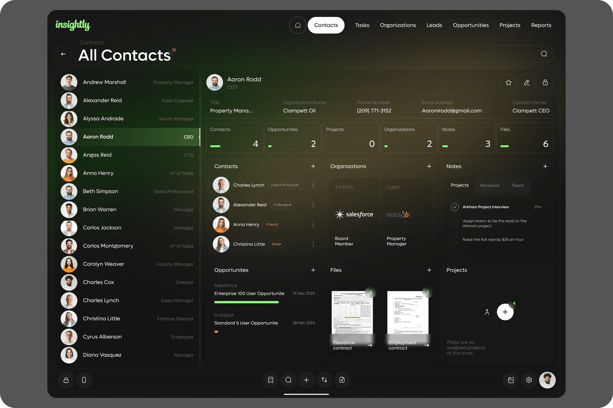 Insightly CRM Contact Data Solution