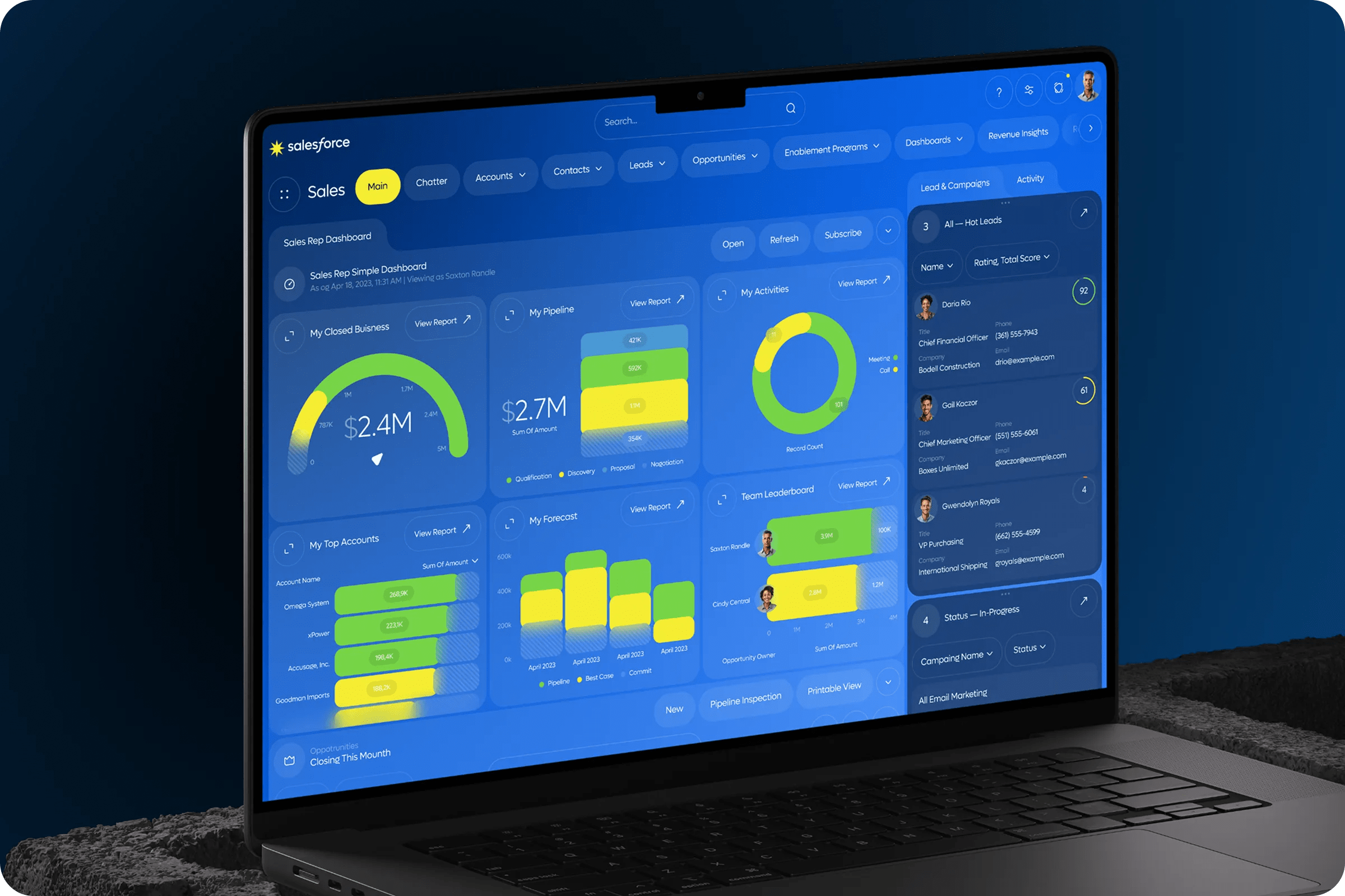 Sales Reporting UI Design