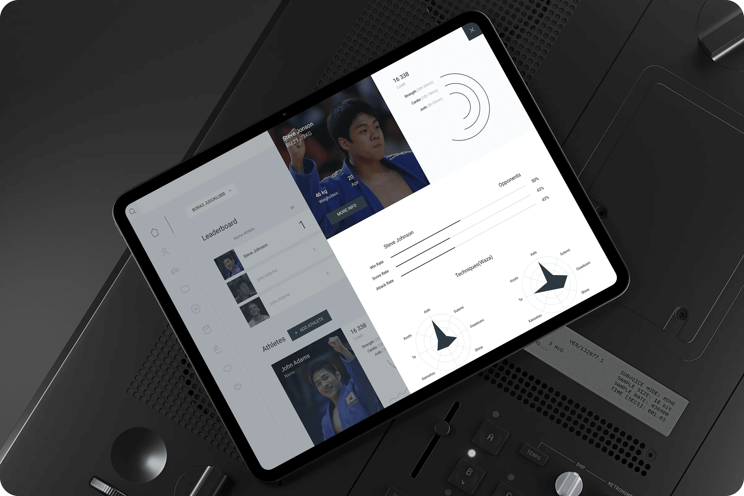 Sport Athletes Data Dashboard Design