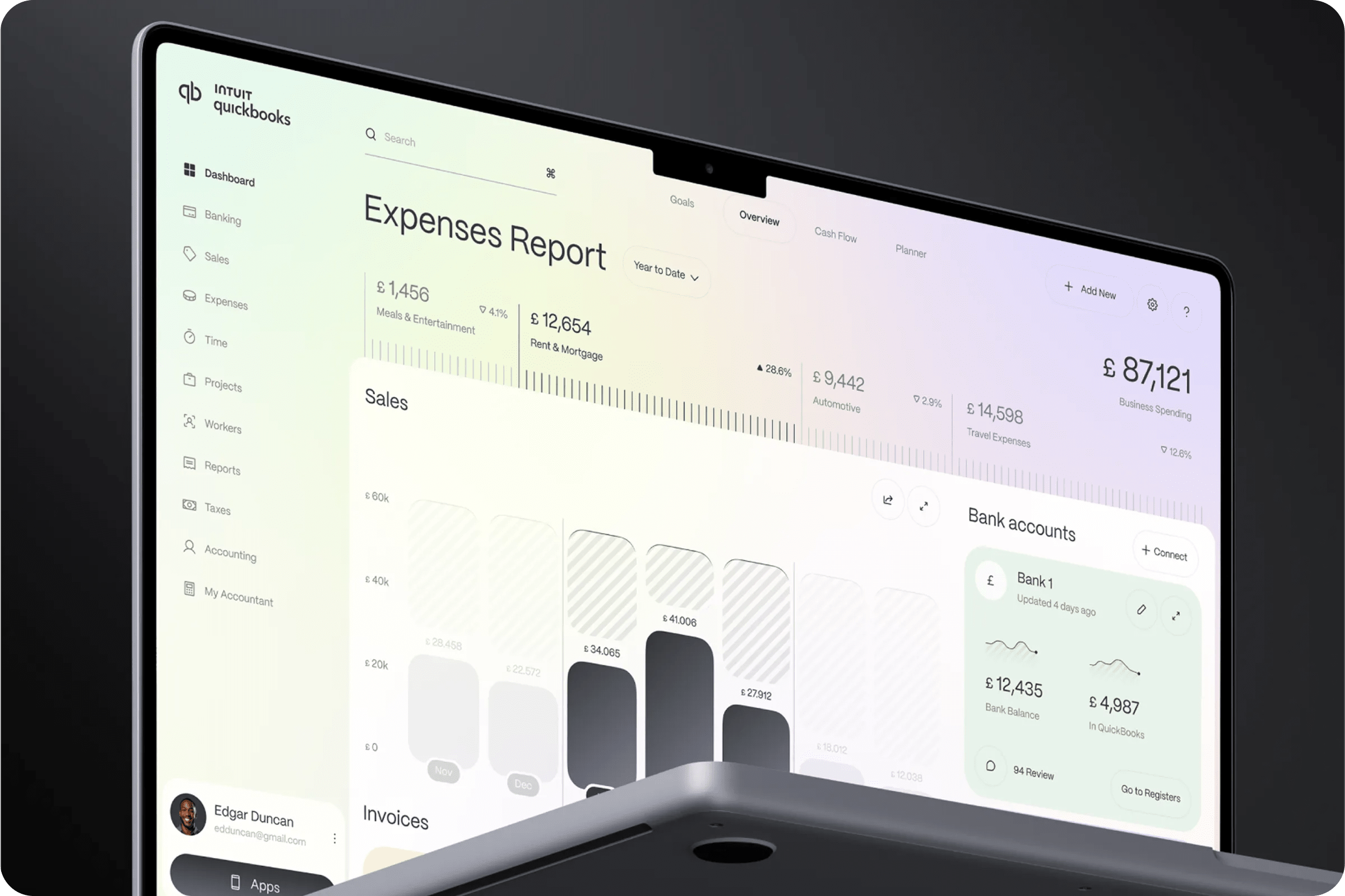 Income and Expense Monitoring UI Design