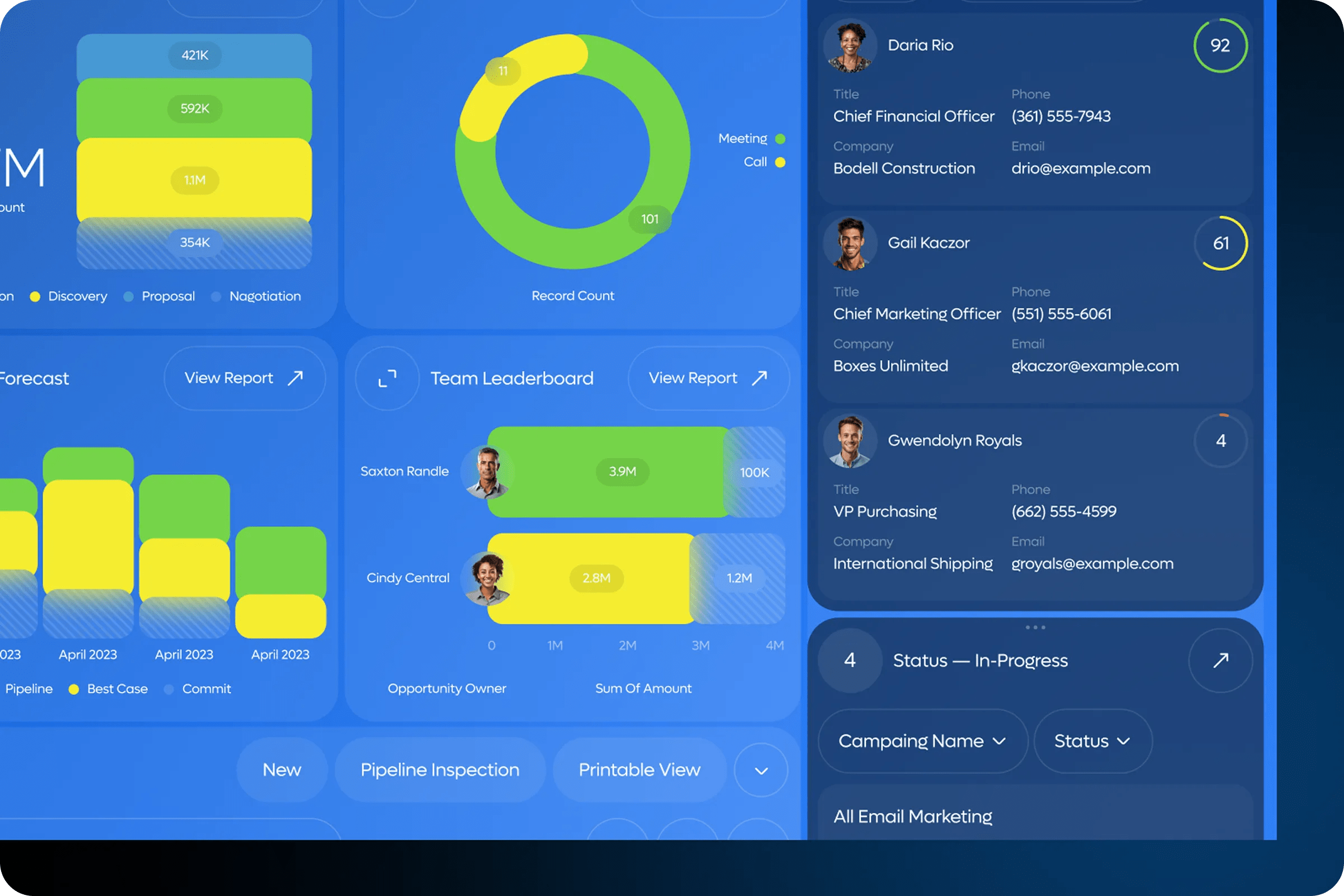 Simplified CRM dashboard | UX & UI Design