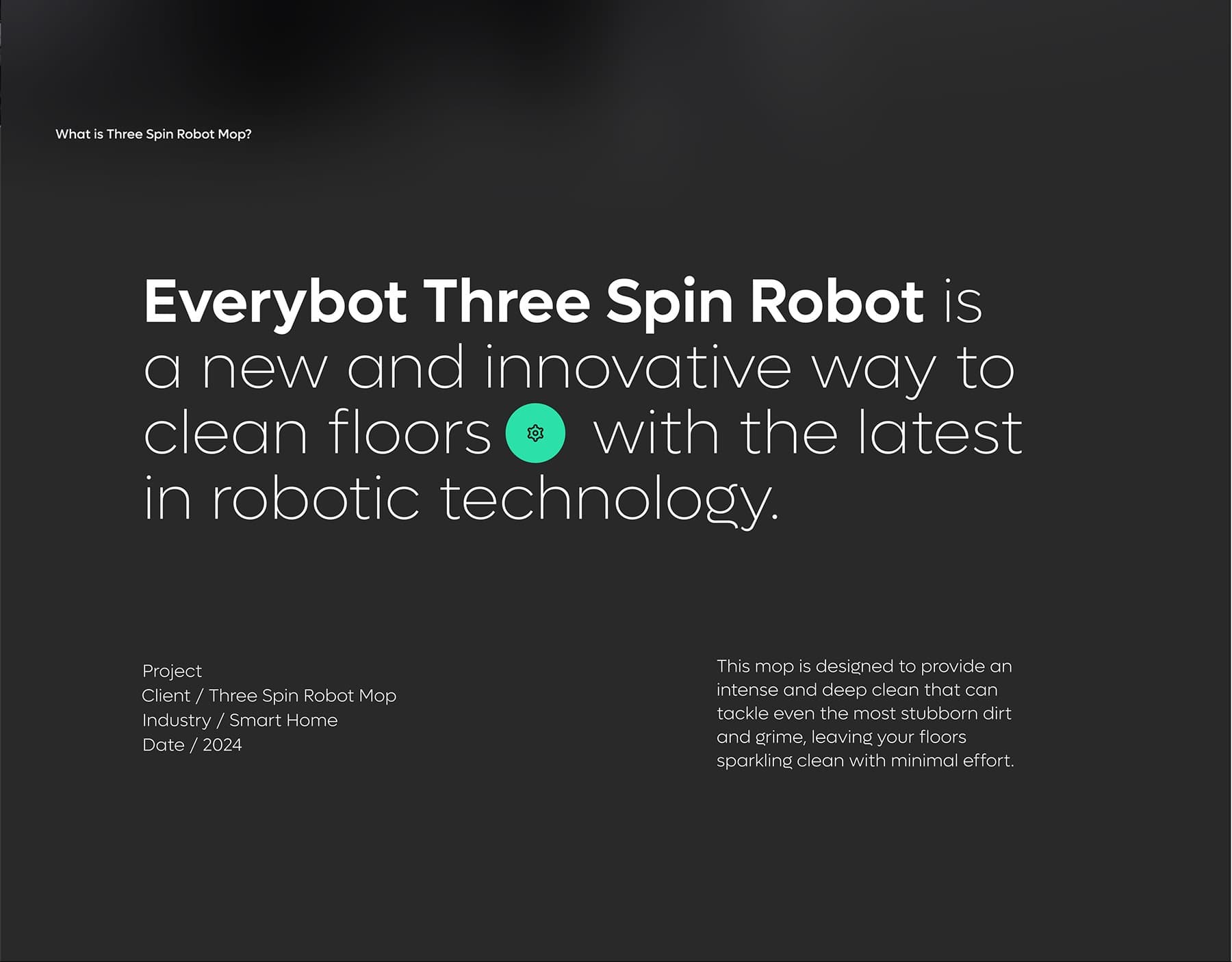 Screenshot of the Everybot cleaner mobile app user interface design.