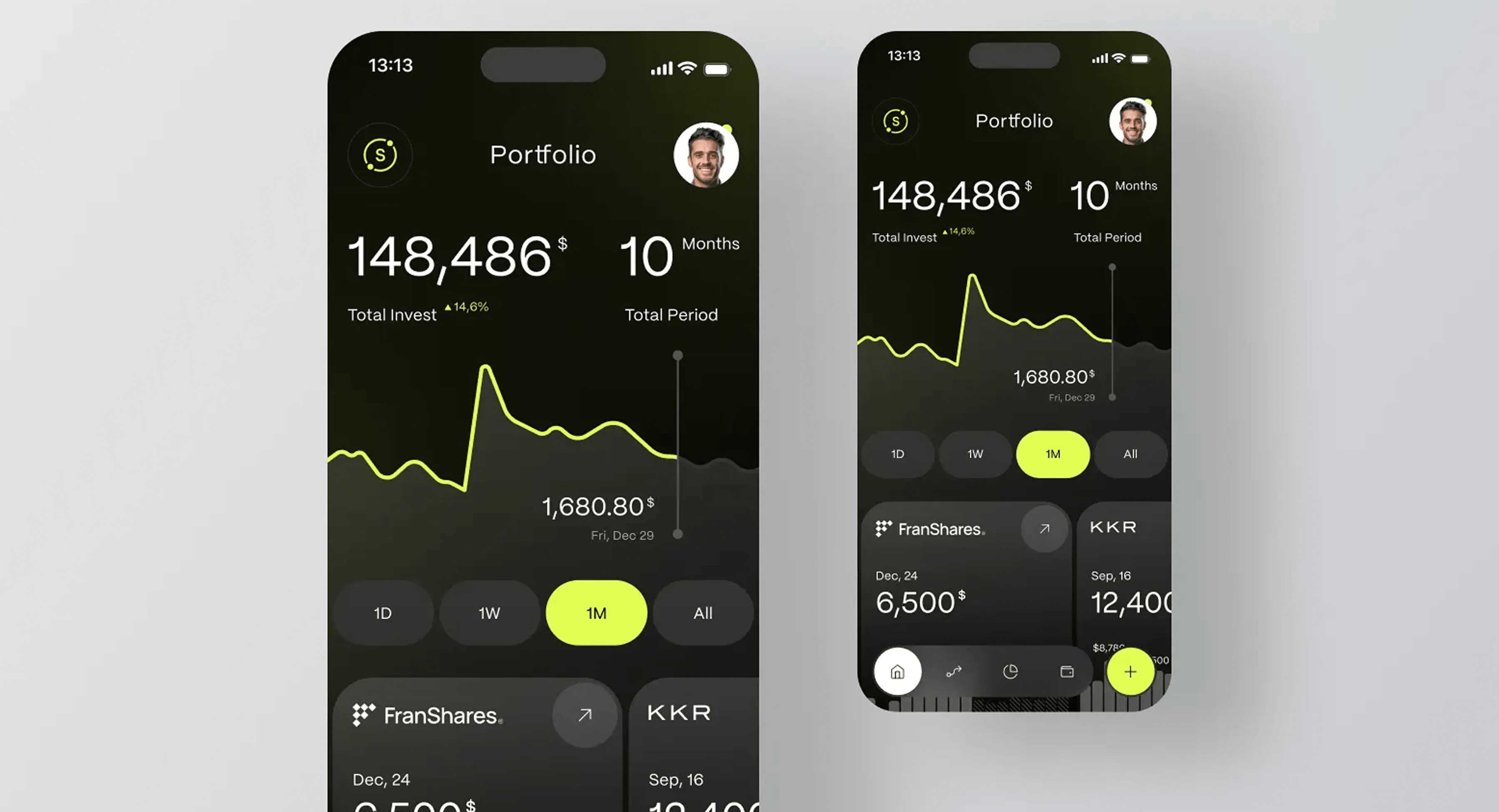 Securitize Mobile App - Investment Dashboard