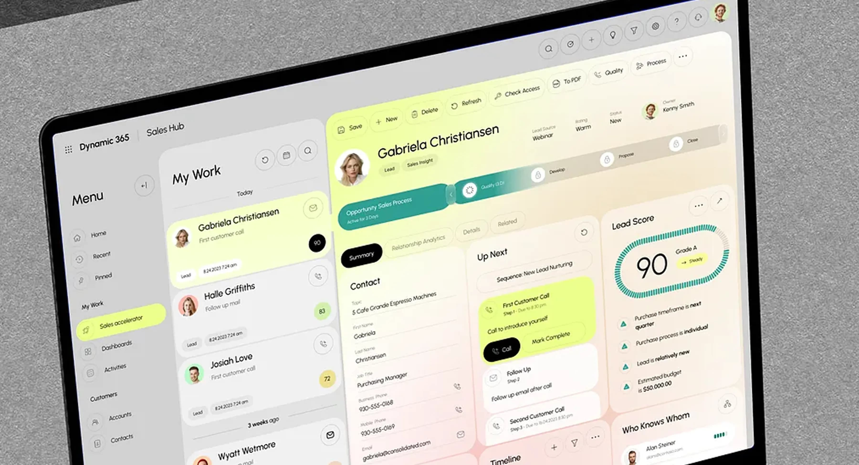 Dynamic 365 CRM - Sales Accelerator Dashboard