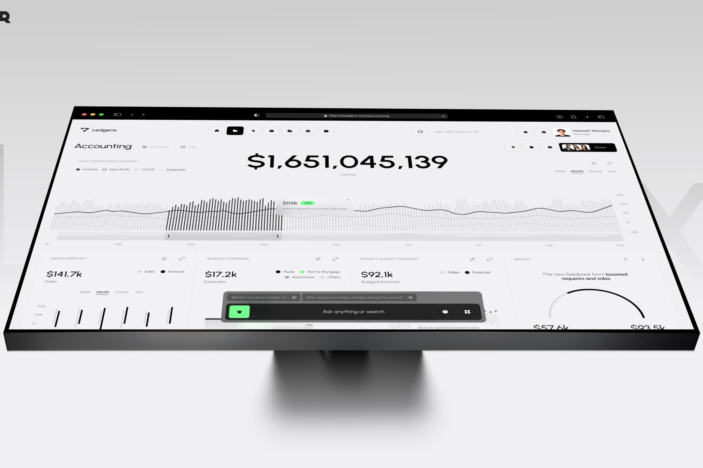 Ledgerix CRM - Finance SaaS & UX UI Design