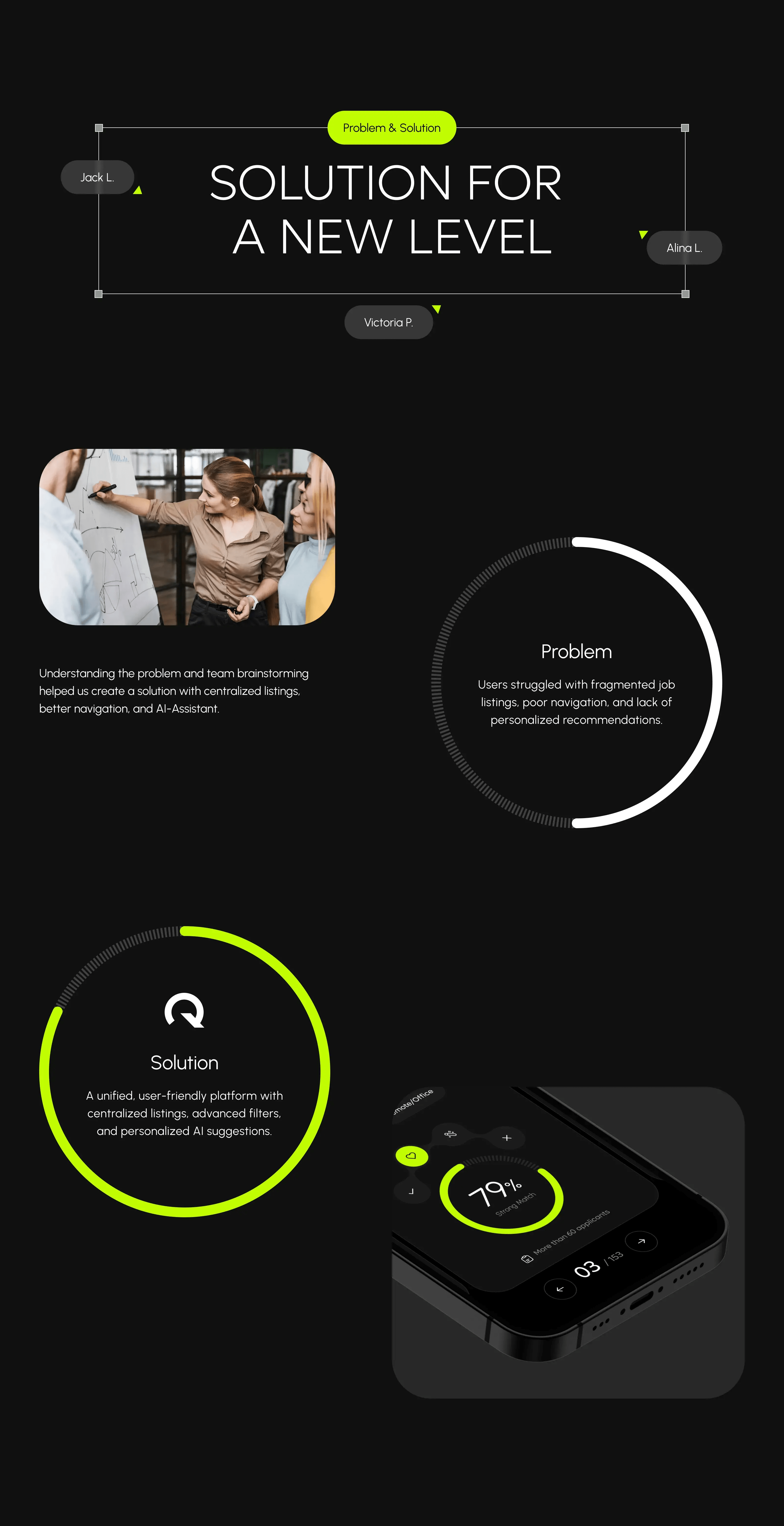 Mobile app screenshot showcasing the Orion Job SaaS UI/UX design.