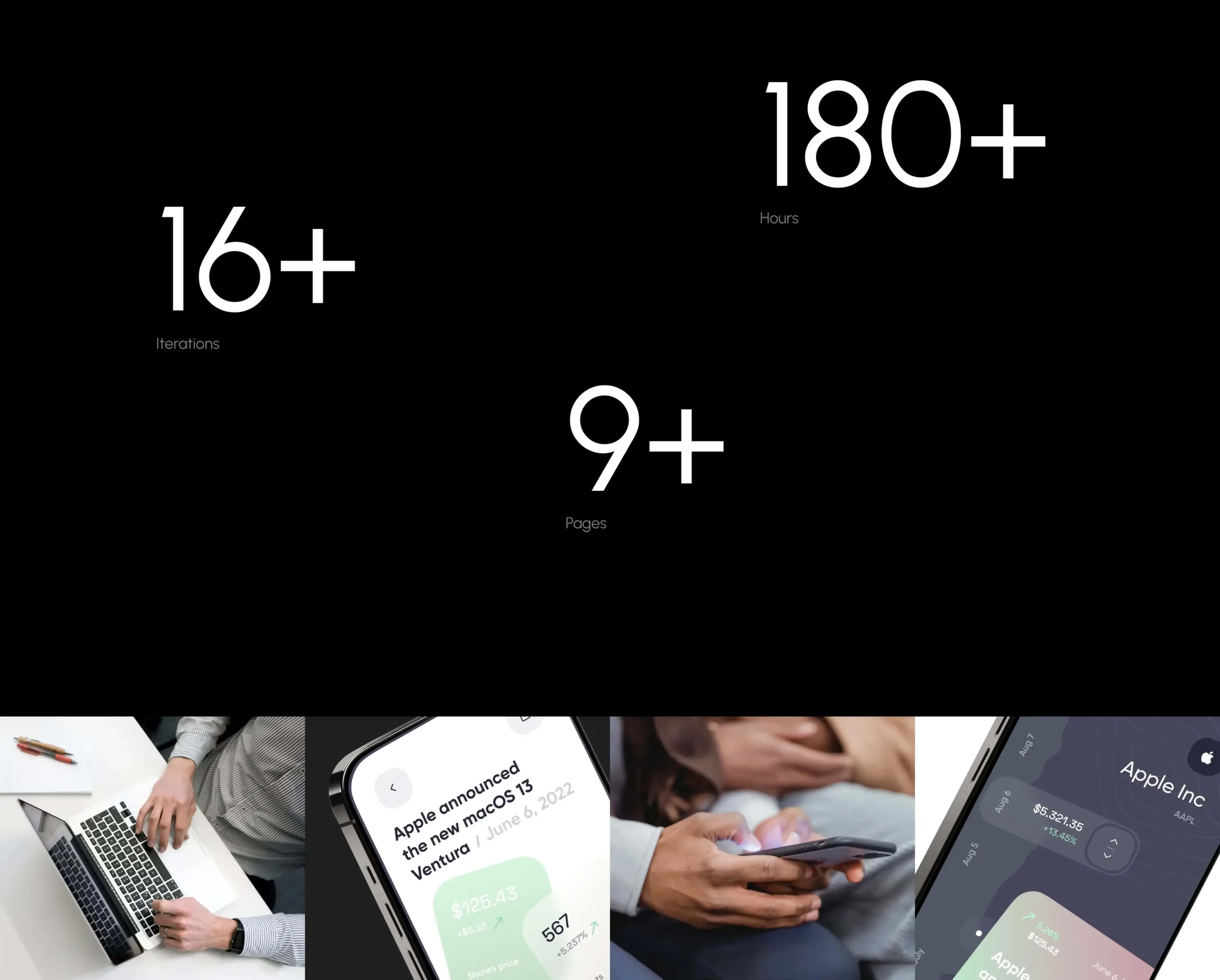 Financial assistant app for securities on a mobile phone, showing a dashboard.