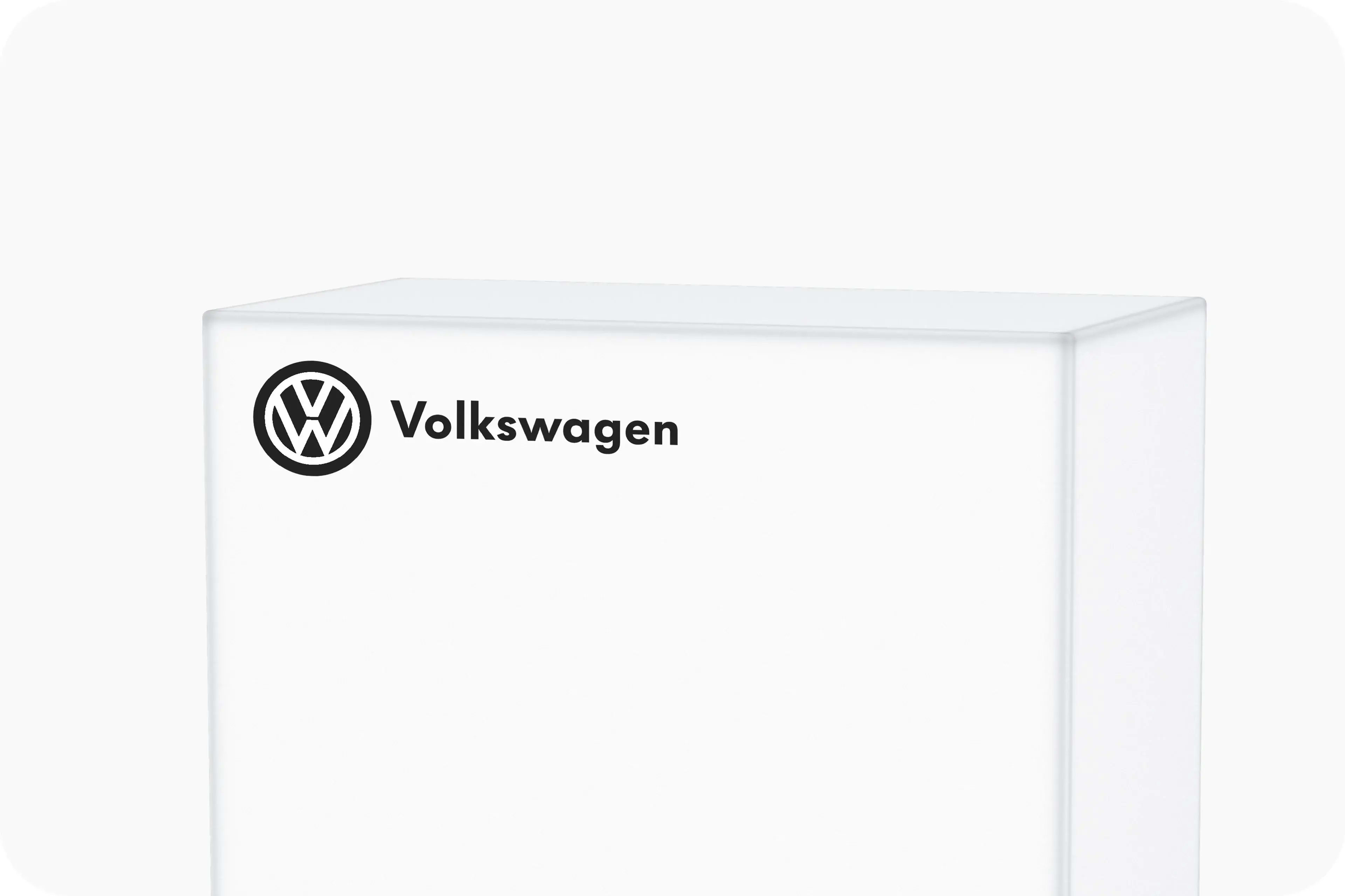 Volkswagen branding for a mobile vehicle configurator app.