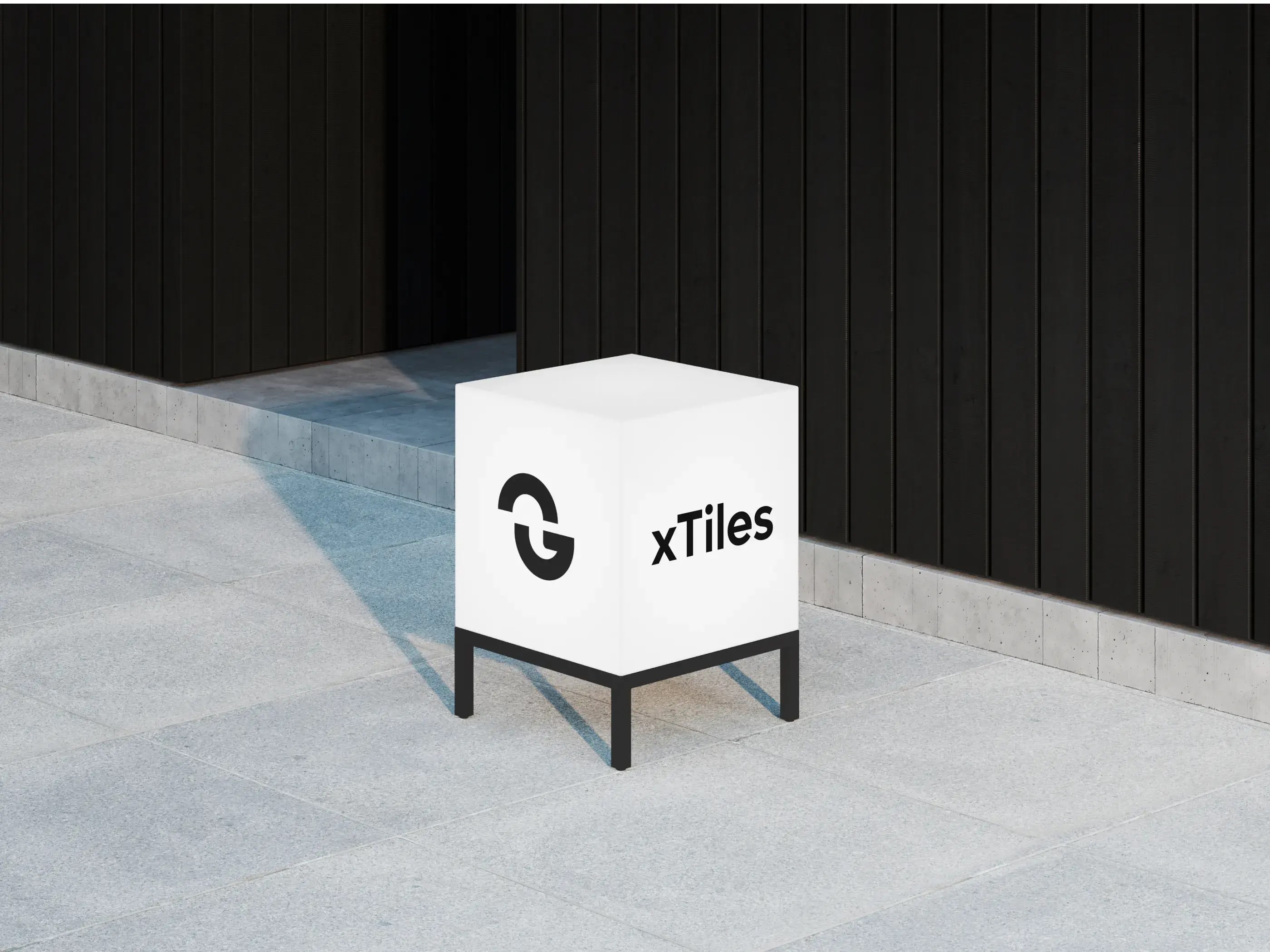 xTiles branding and UI design graphic for CRM and mobile app.