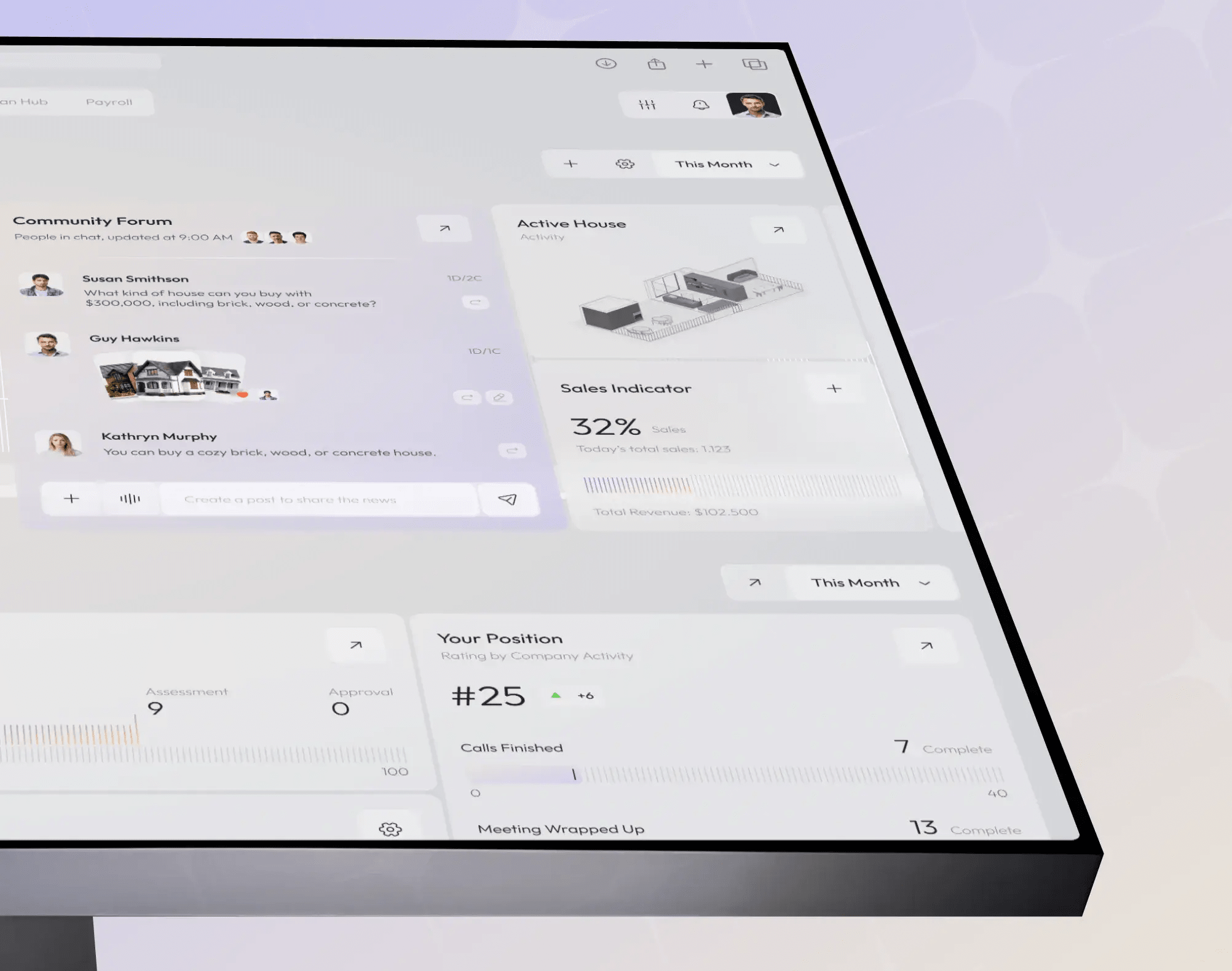 Screenshot of a CRM software interface, demonstrating UX/UI design for the case study.