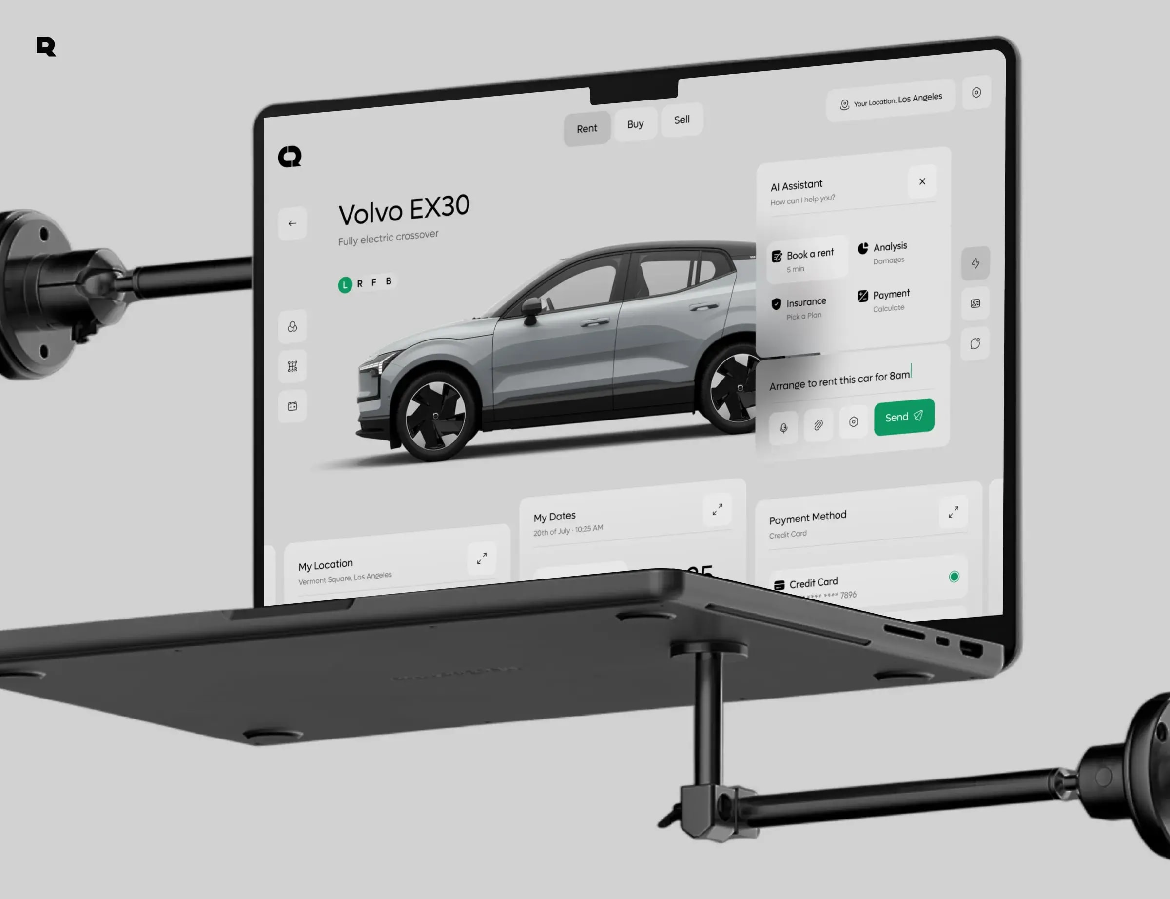 Car Rent Ai Assistant - SaaS UI UX Design