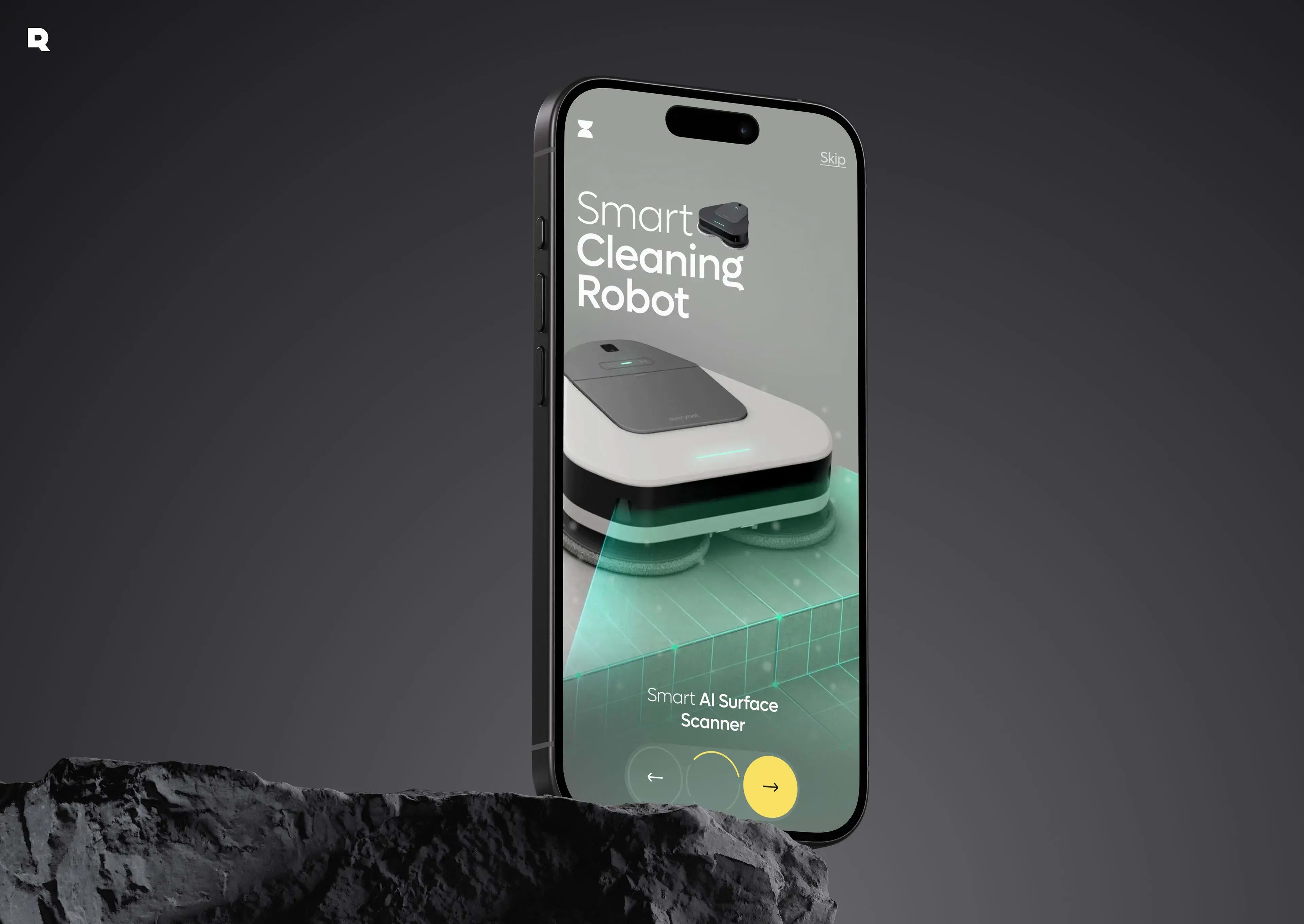 Screenshot of the everybot Smart Cleaning Robot mobile app interface on a phone.