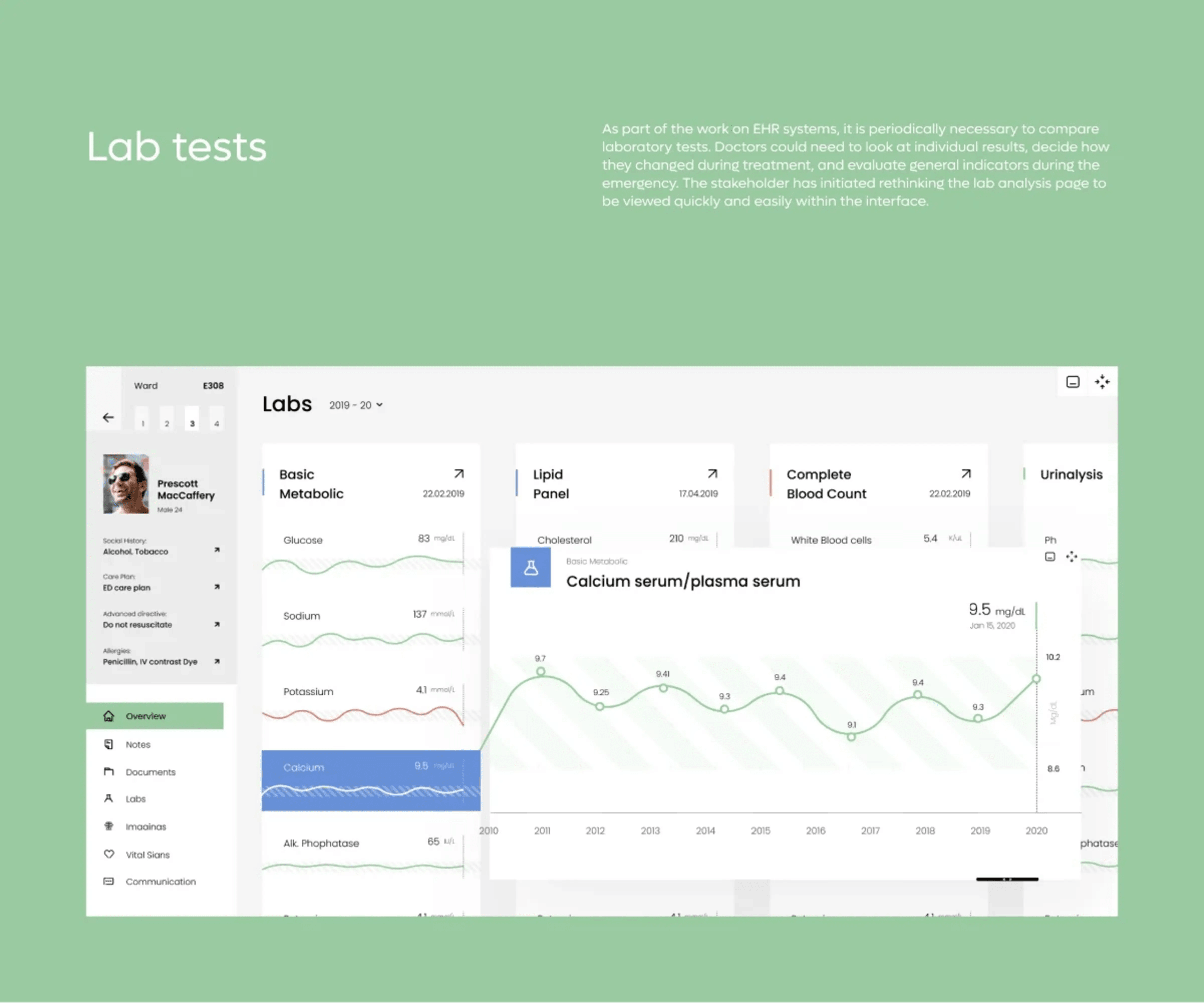 Electronic Health Records (EHR) - UX UI Design
