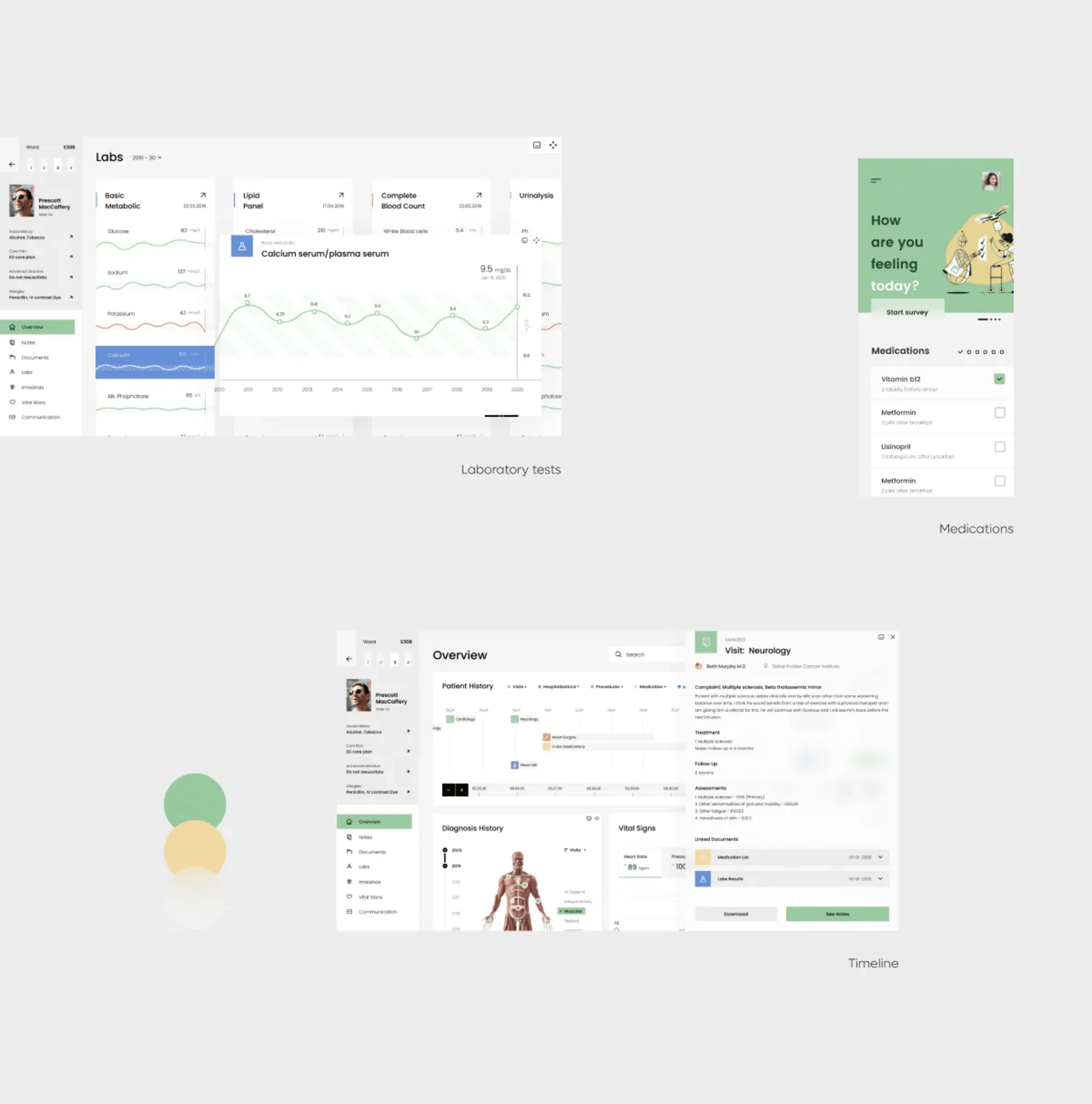 Electronic Health Records (EHR) - UX UI Design