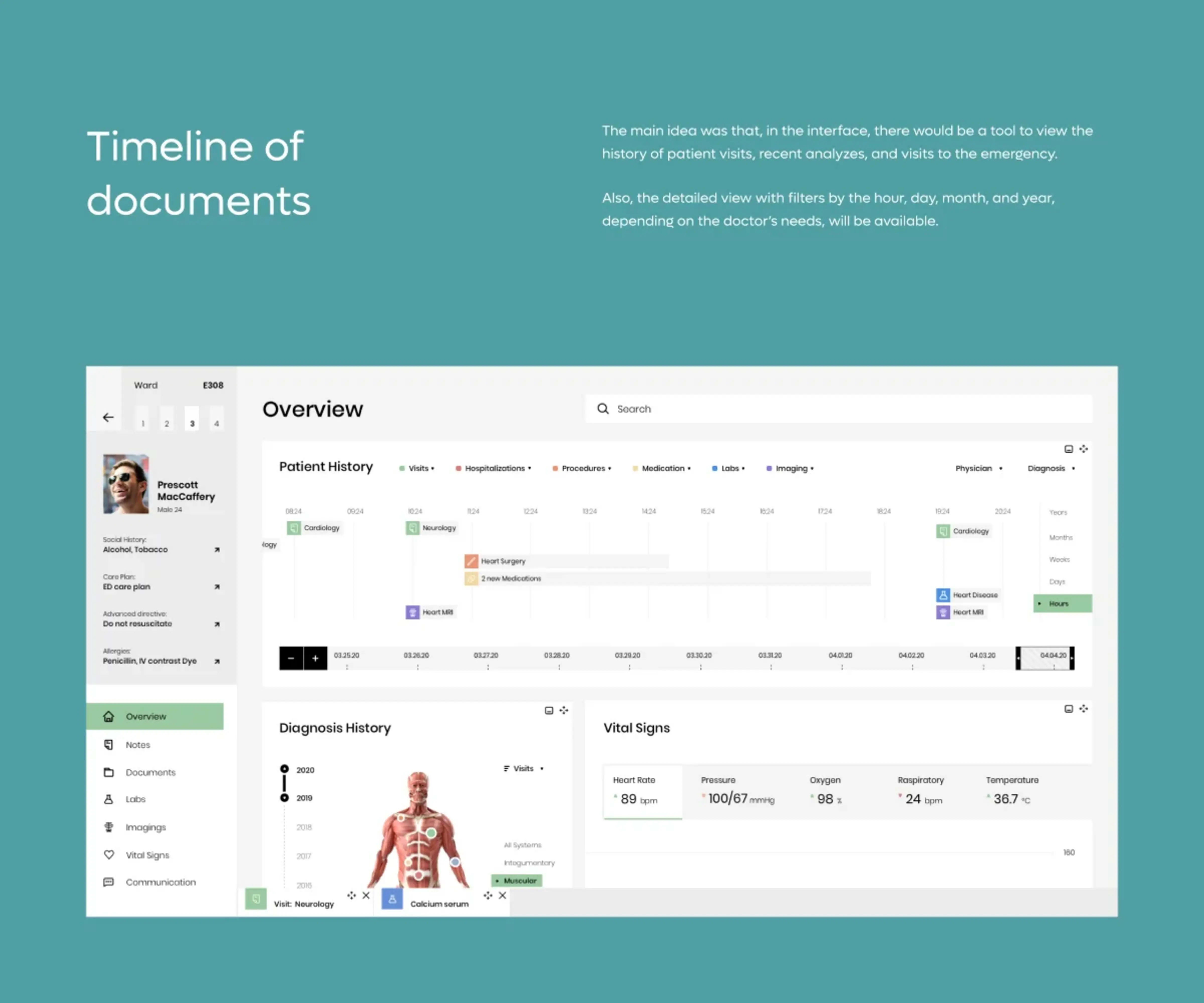 Electronic Health Records (EHR) - UX UI Design