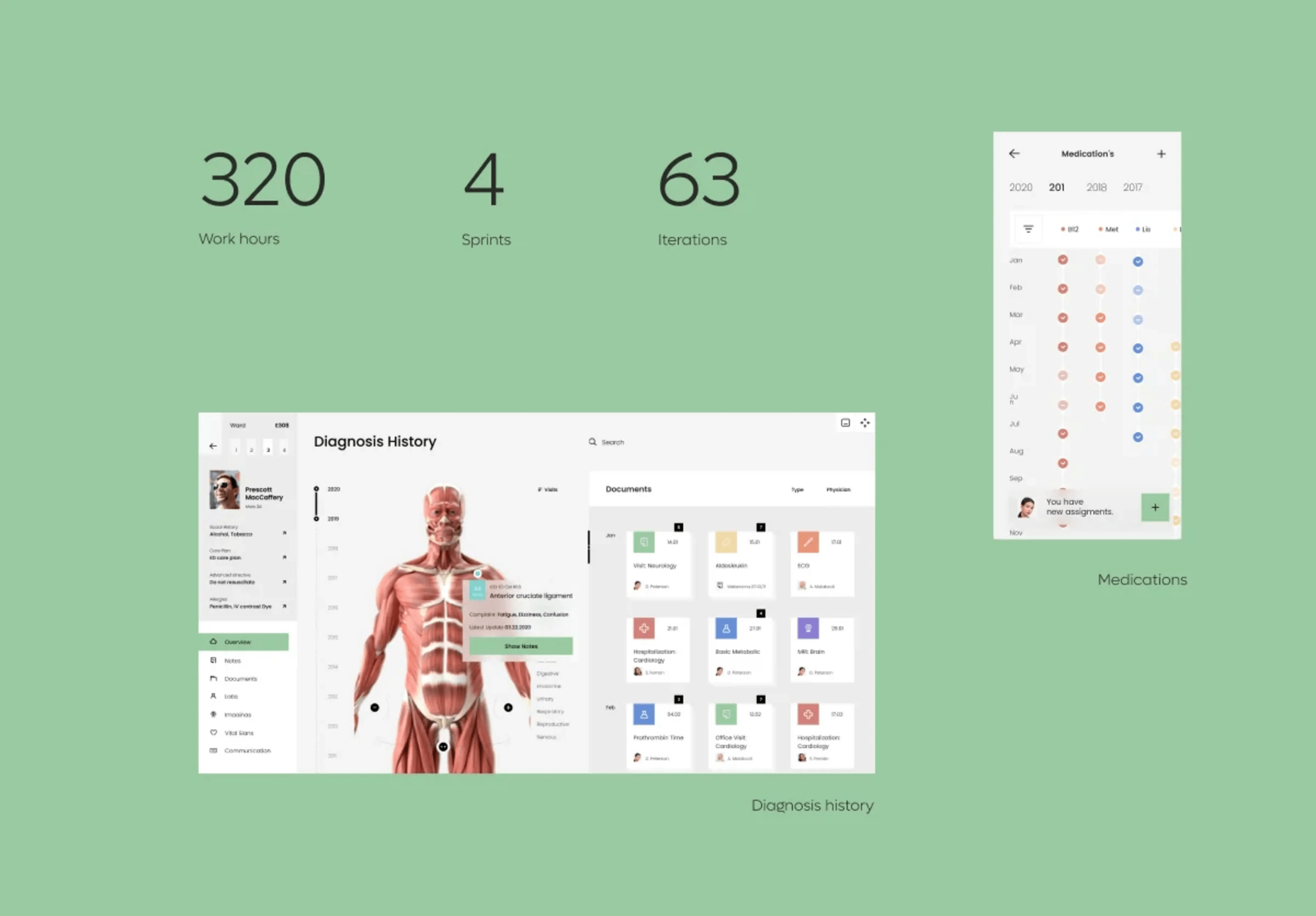 Electronic Health Records (EHR) - UX UI Design