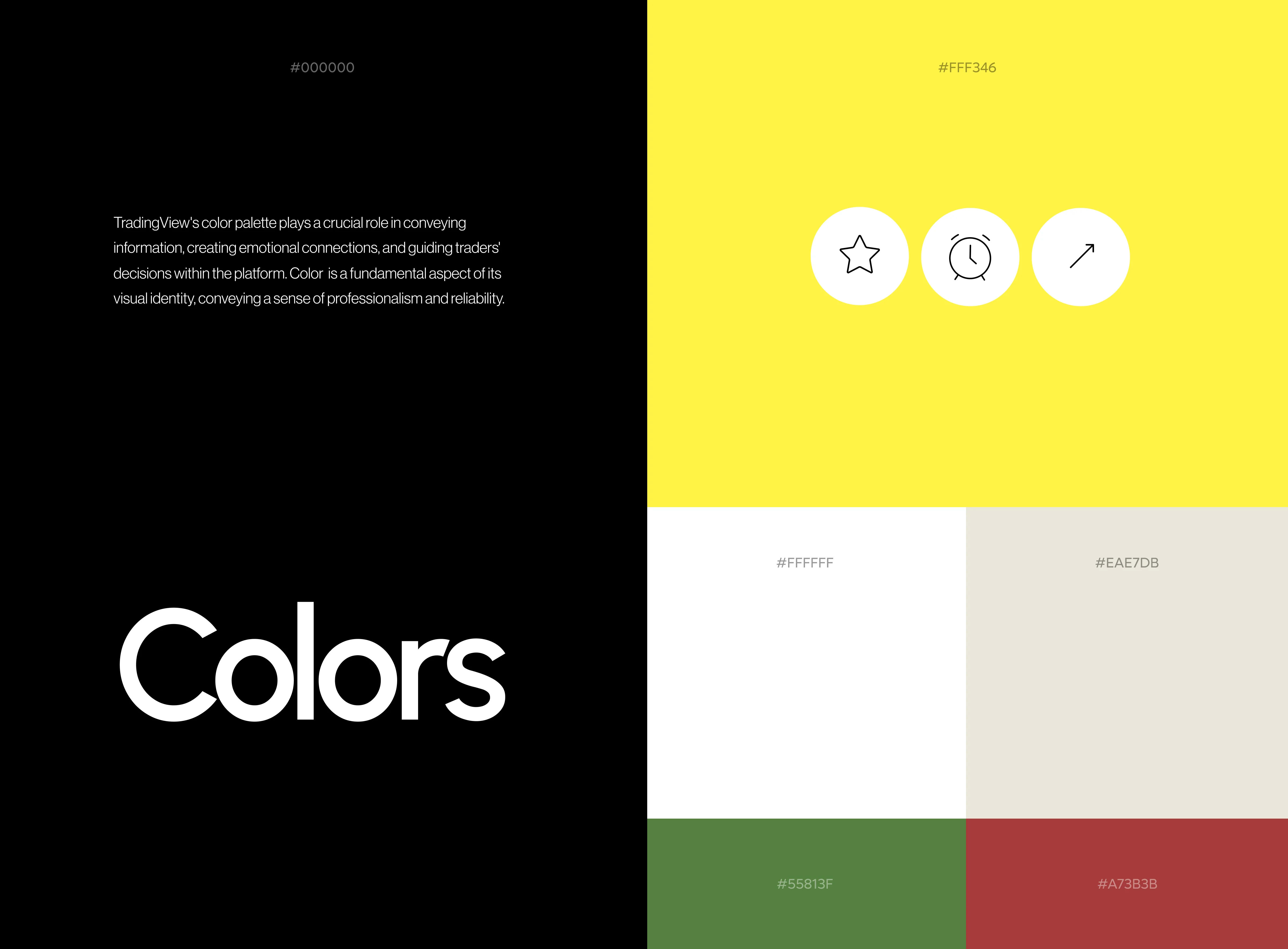 Screenshot of software interface design (trading platform/CRM), showing graphic elements including a meter.