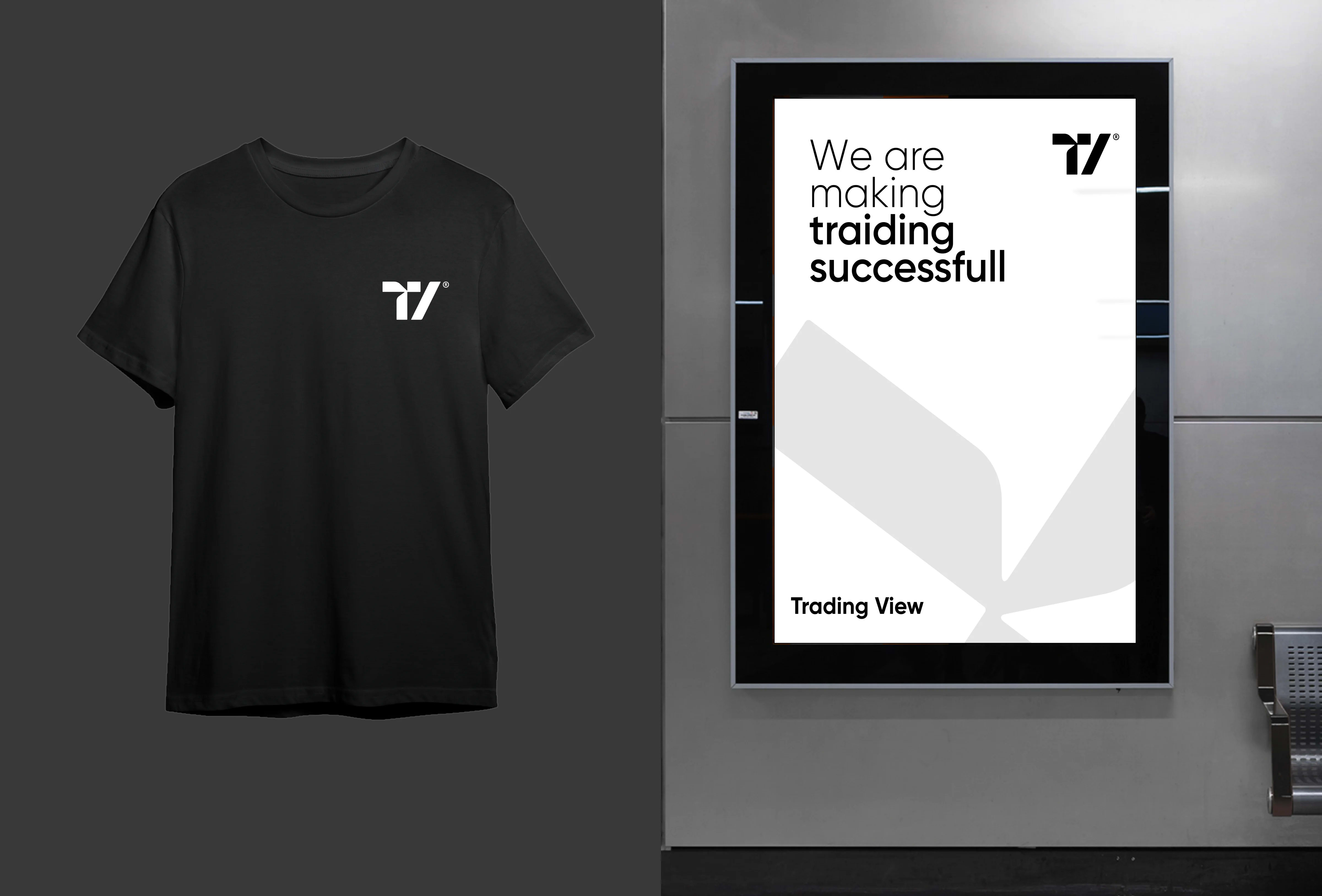 Graphic about the TradingView platform for traders, showing text "Trading View" and "We are making trading successful".