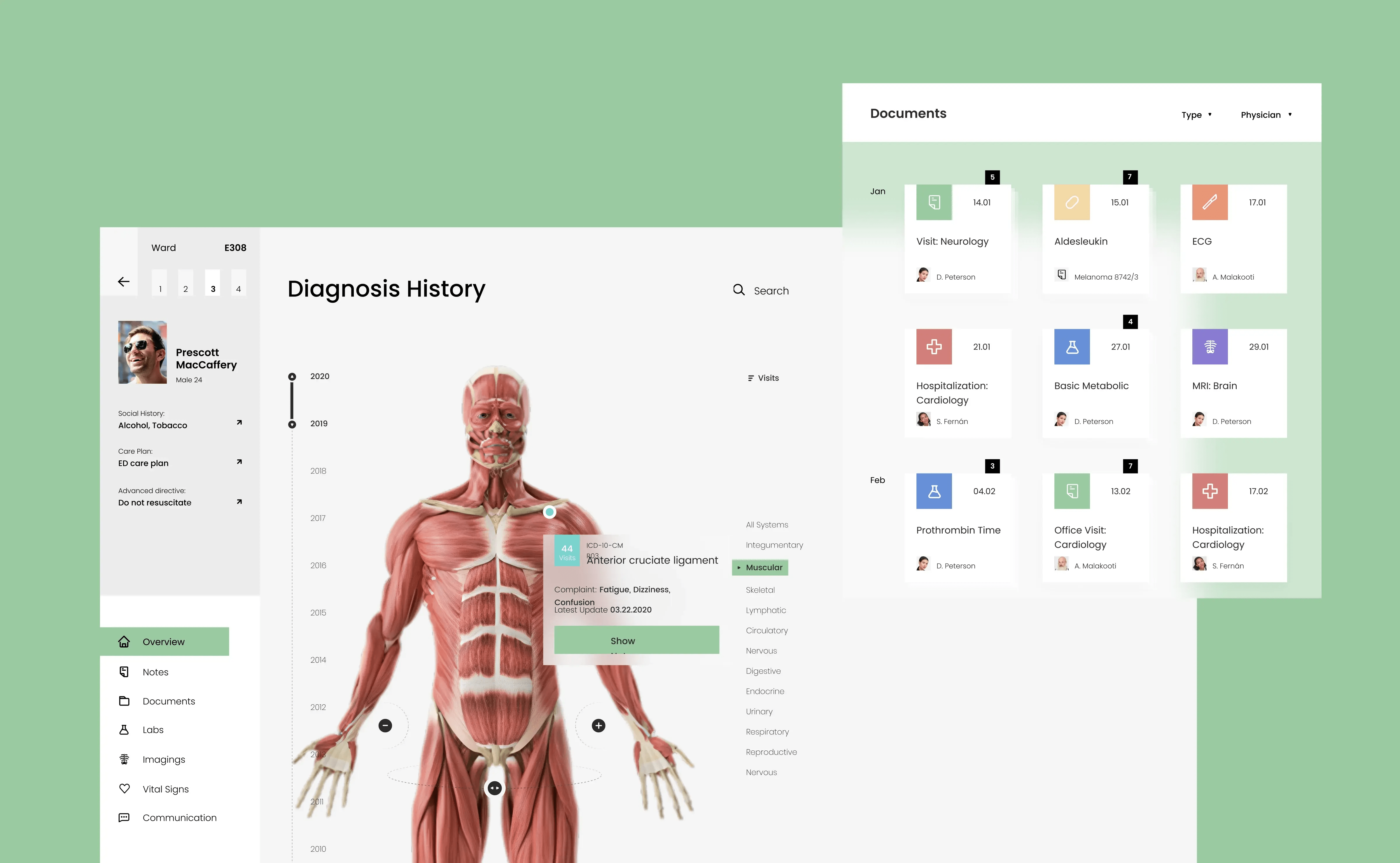Electronic Health Records (EHR) - UX UI Design