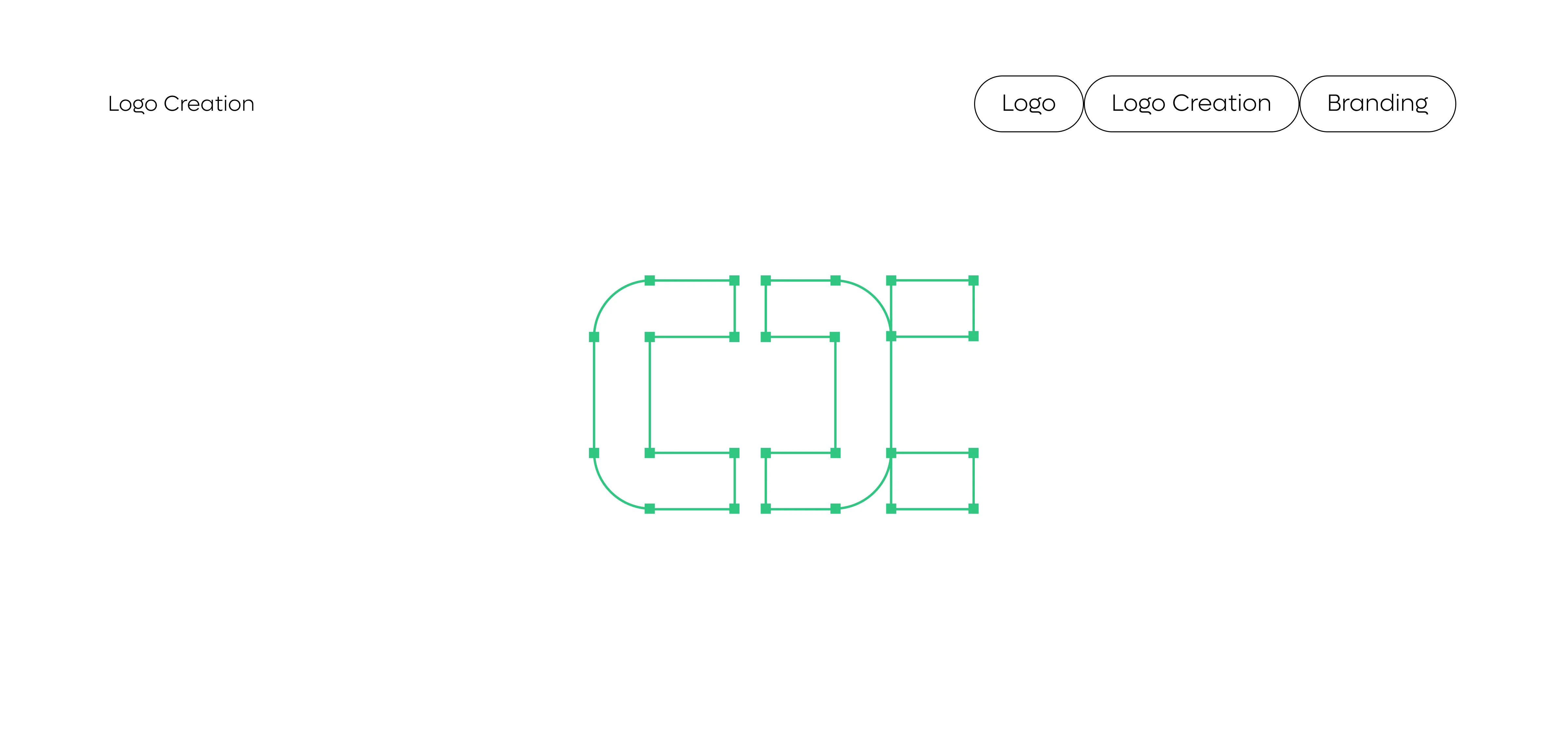 Diagram illustrating Logo Creation and Branding process from the Best Works section.