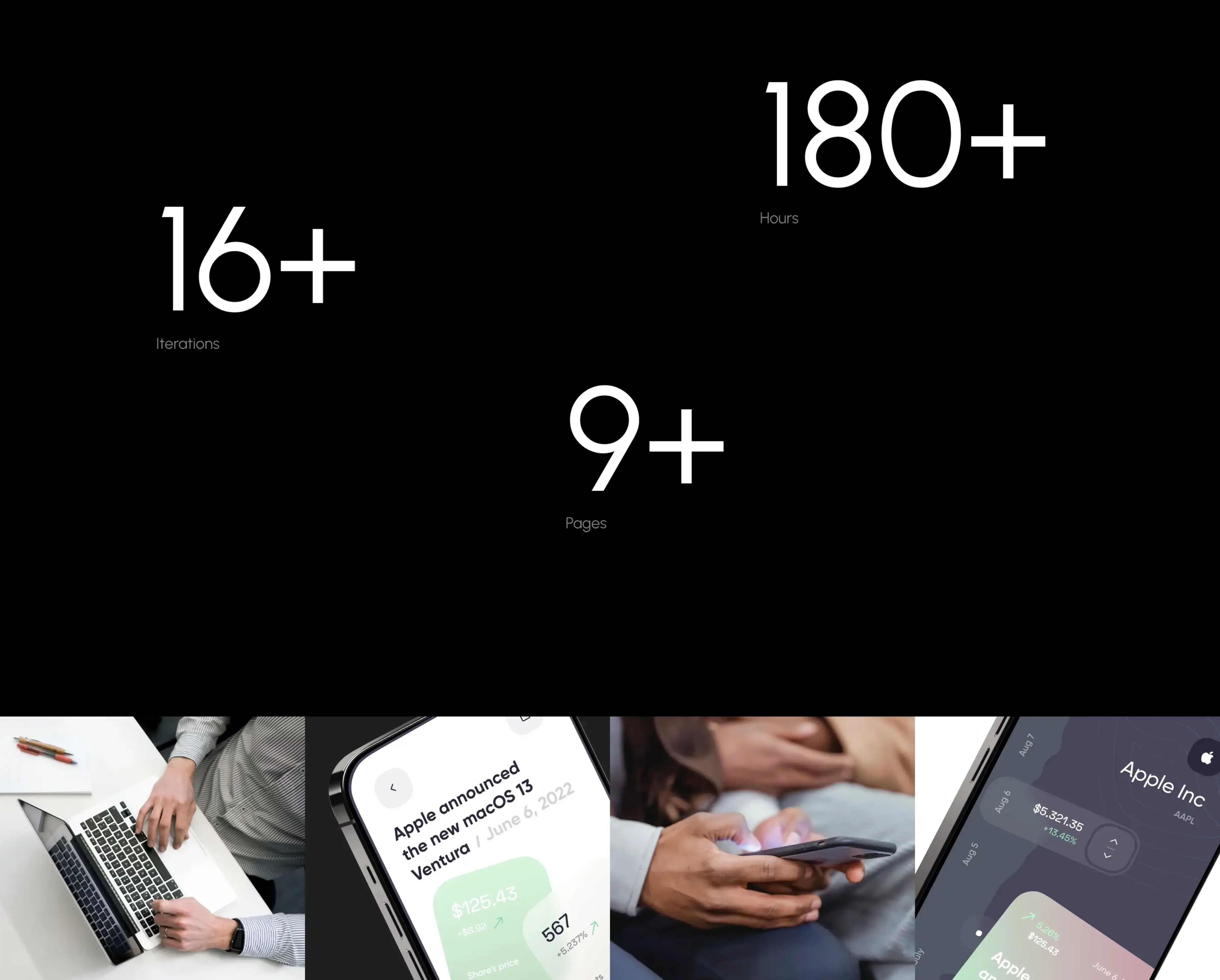 Financial assistant app for securities on a mobile phone, showing a dashboard.