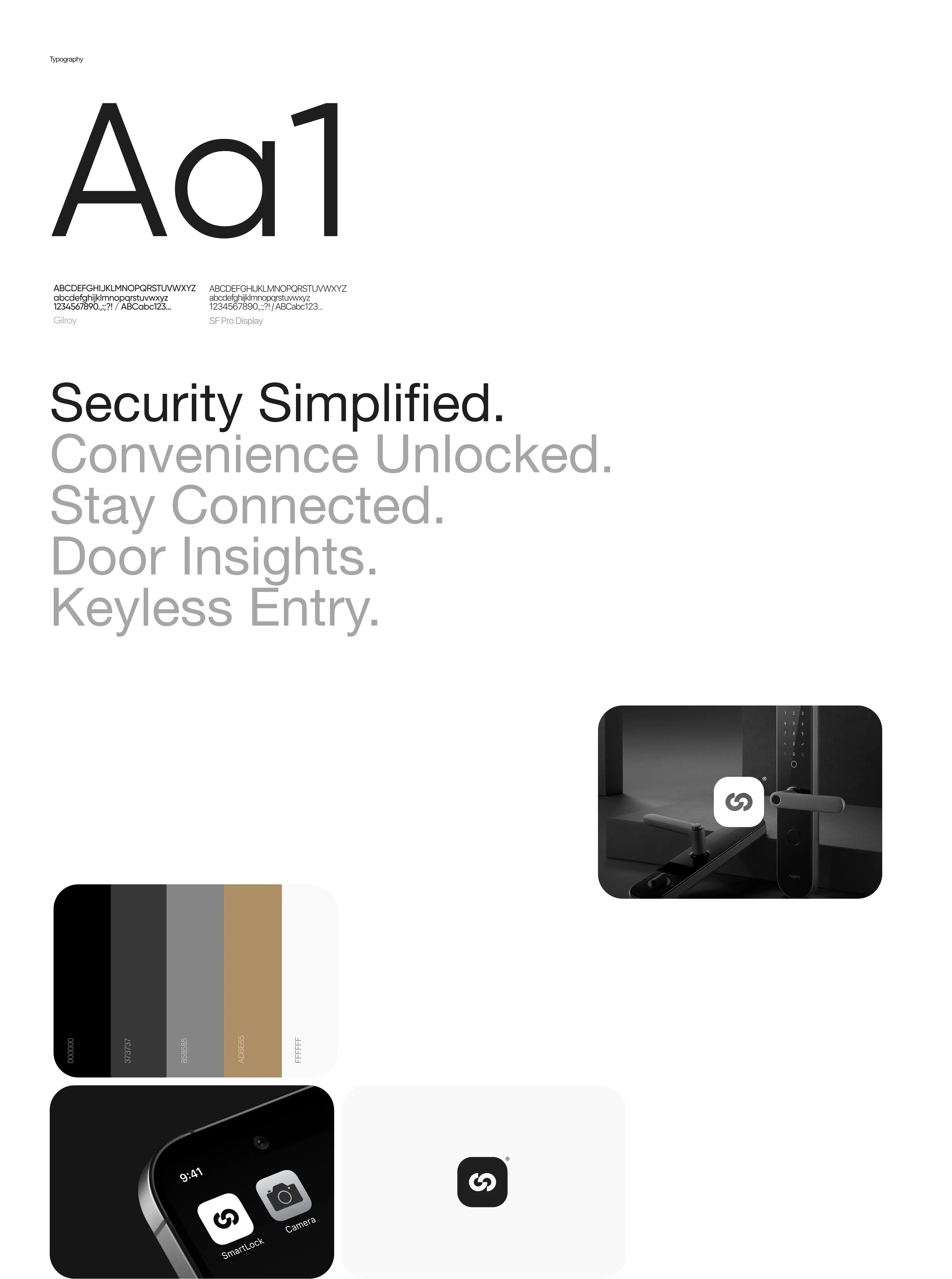 Screenshot of a mobile app interface design for a smart home or smartlock.