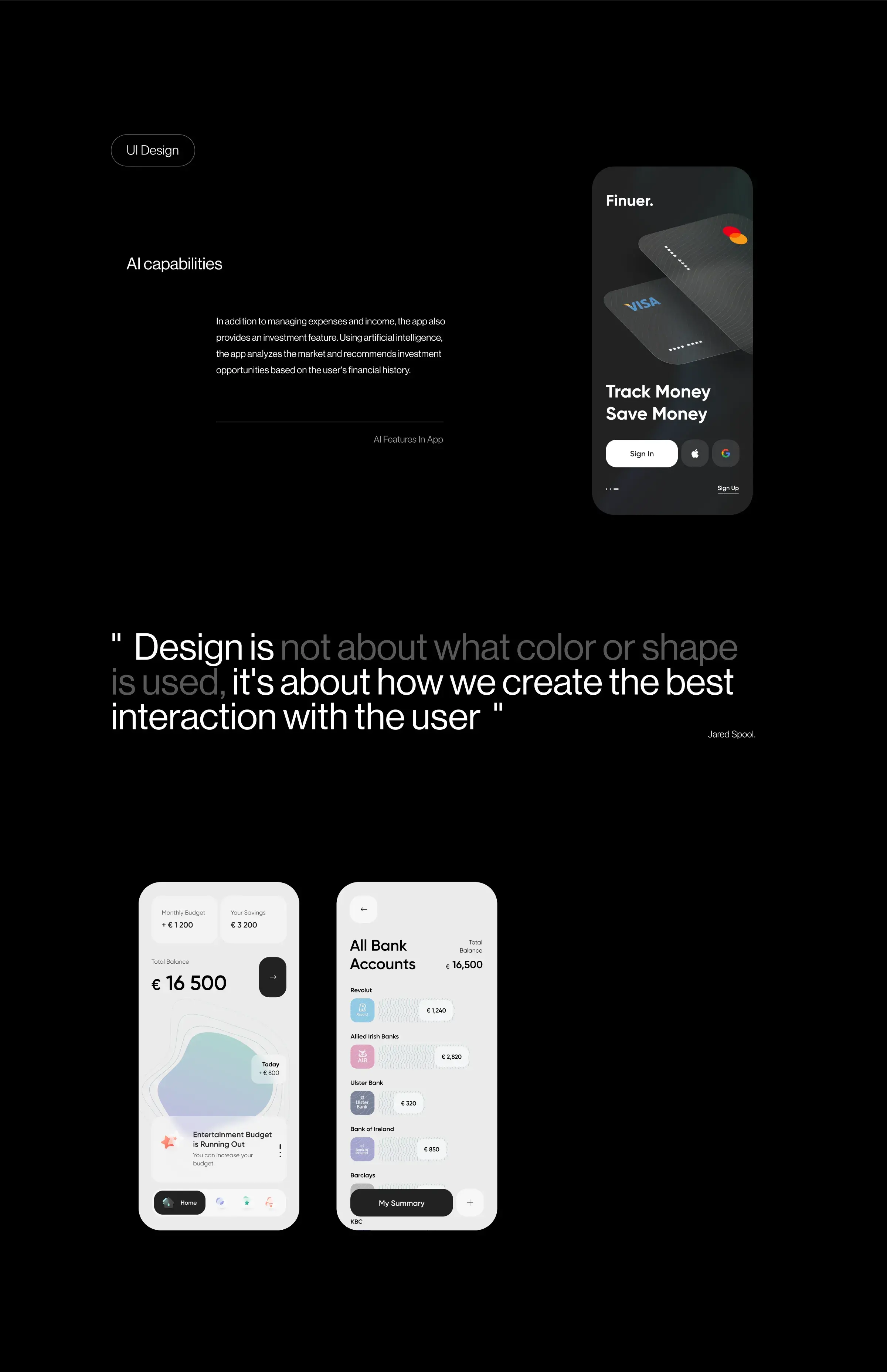 FinAssist - Personal Finance Assistant & UX UI Design - 24