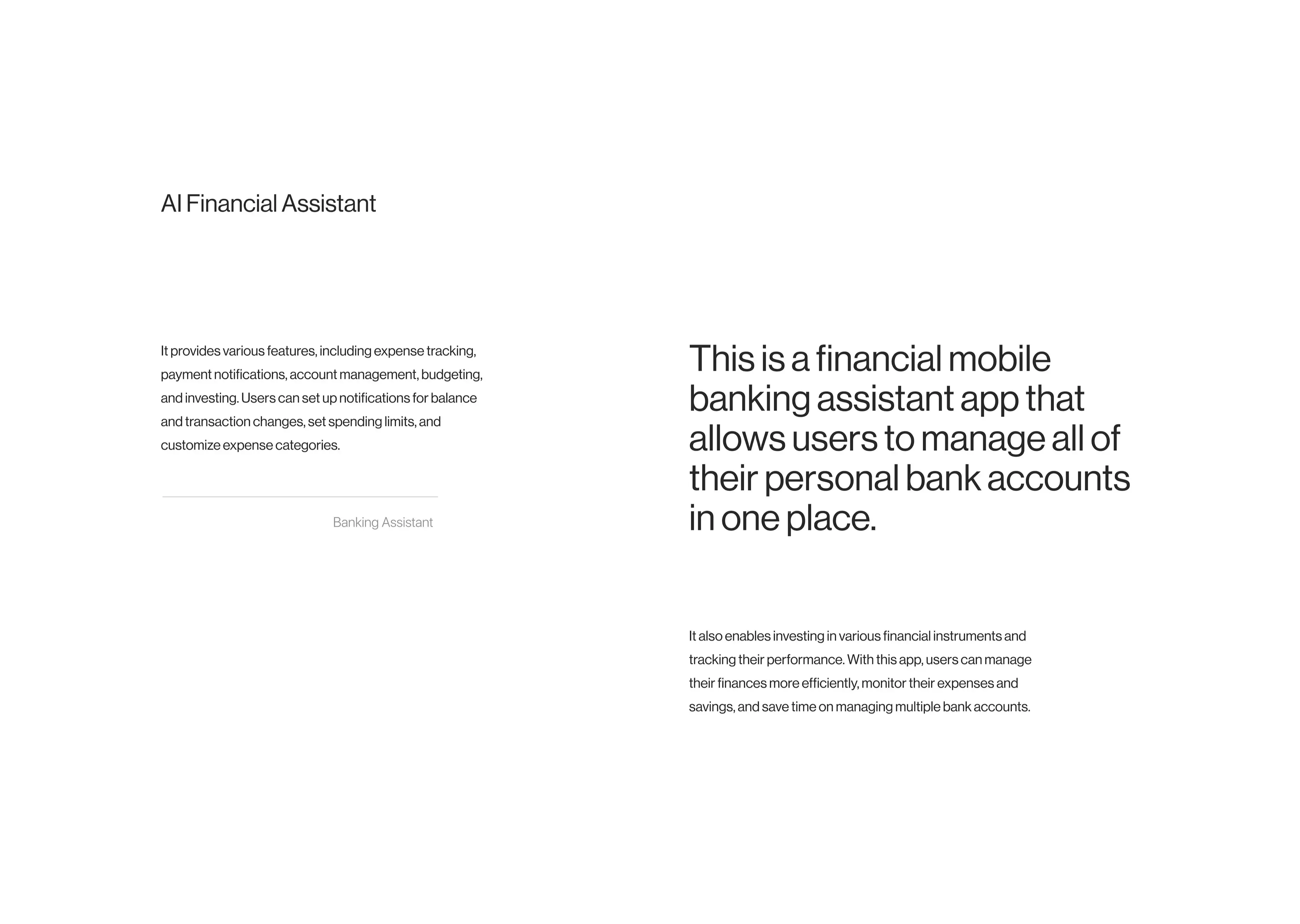 Screenshot of a financial document, possibly a bank statement, displayed or processed by FinAssist.
