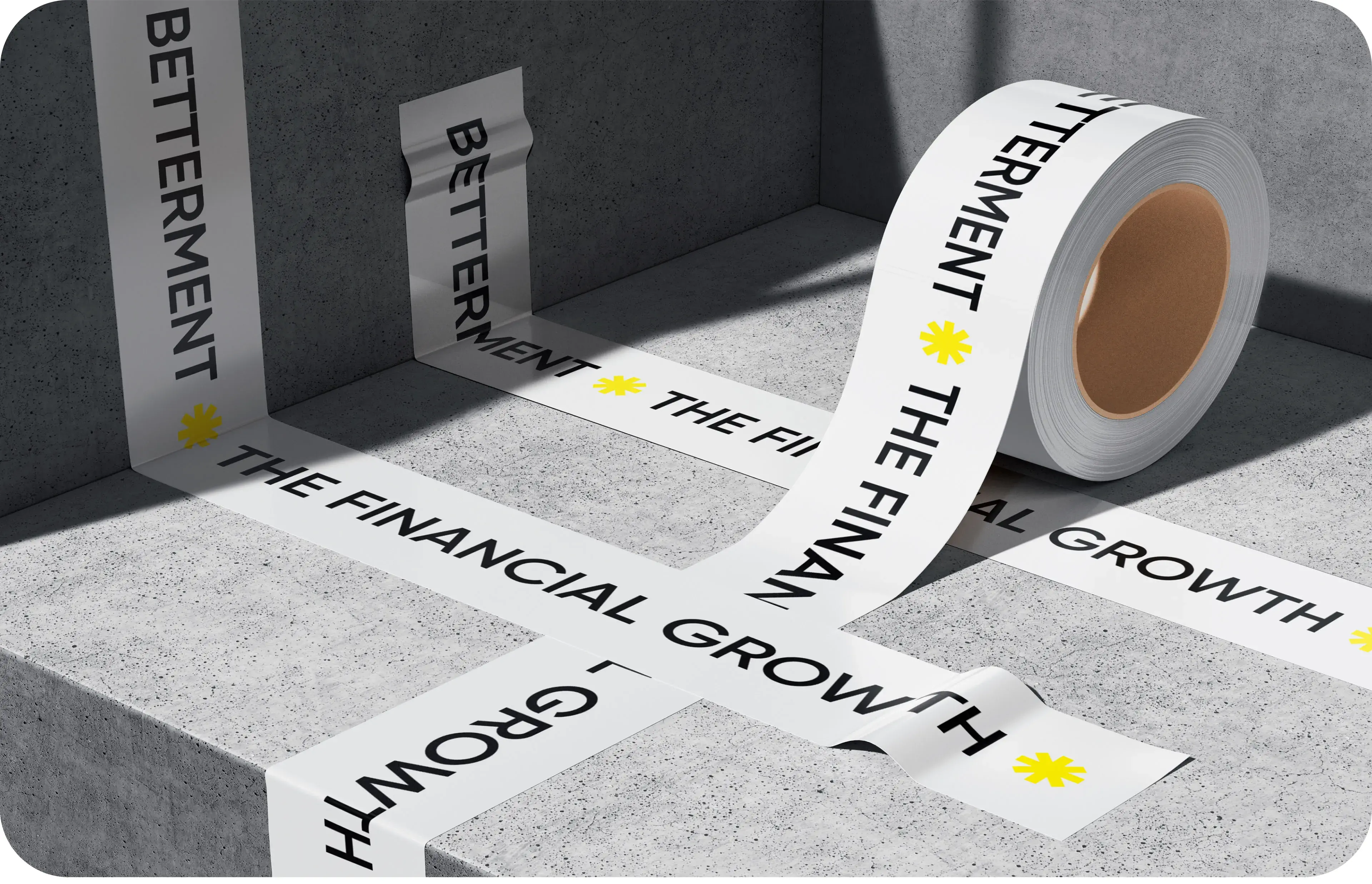 Graphic illustration for Betterment finance app showing financial growth concepts.