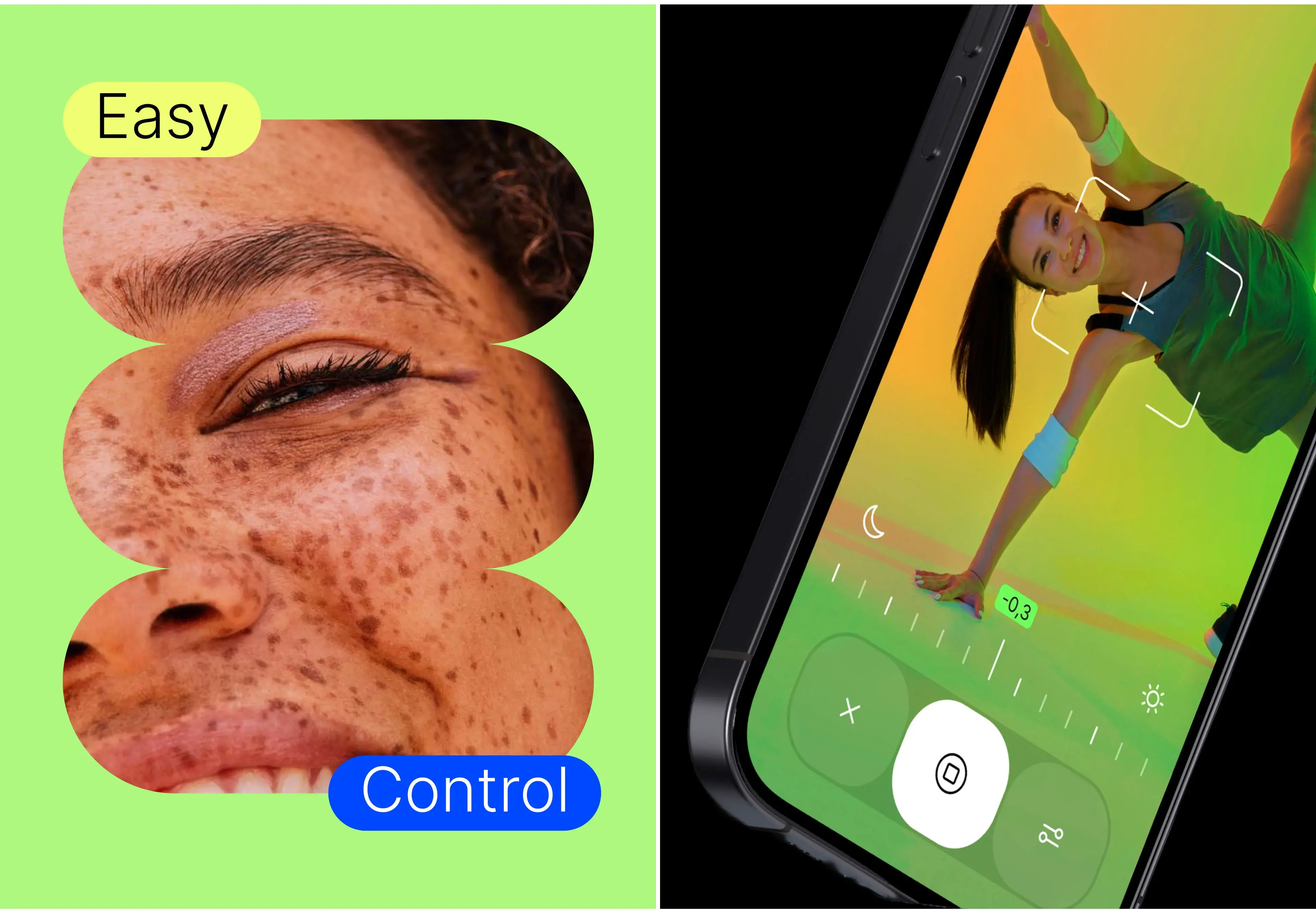 Screenshot of the ember-camera-control app on a mobile phone, showing the 'Easy Control' interface.