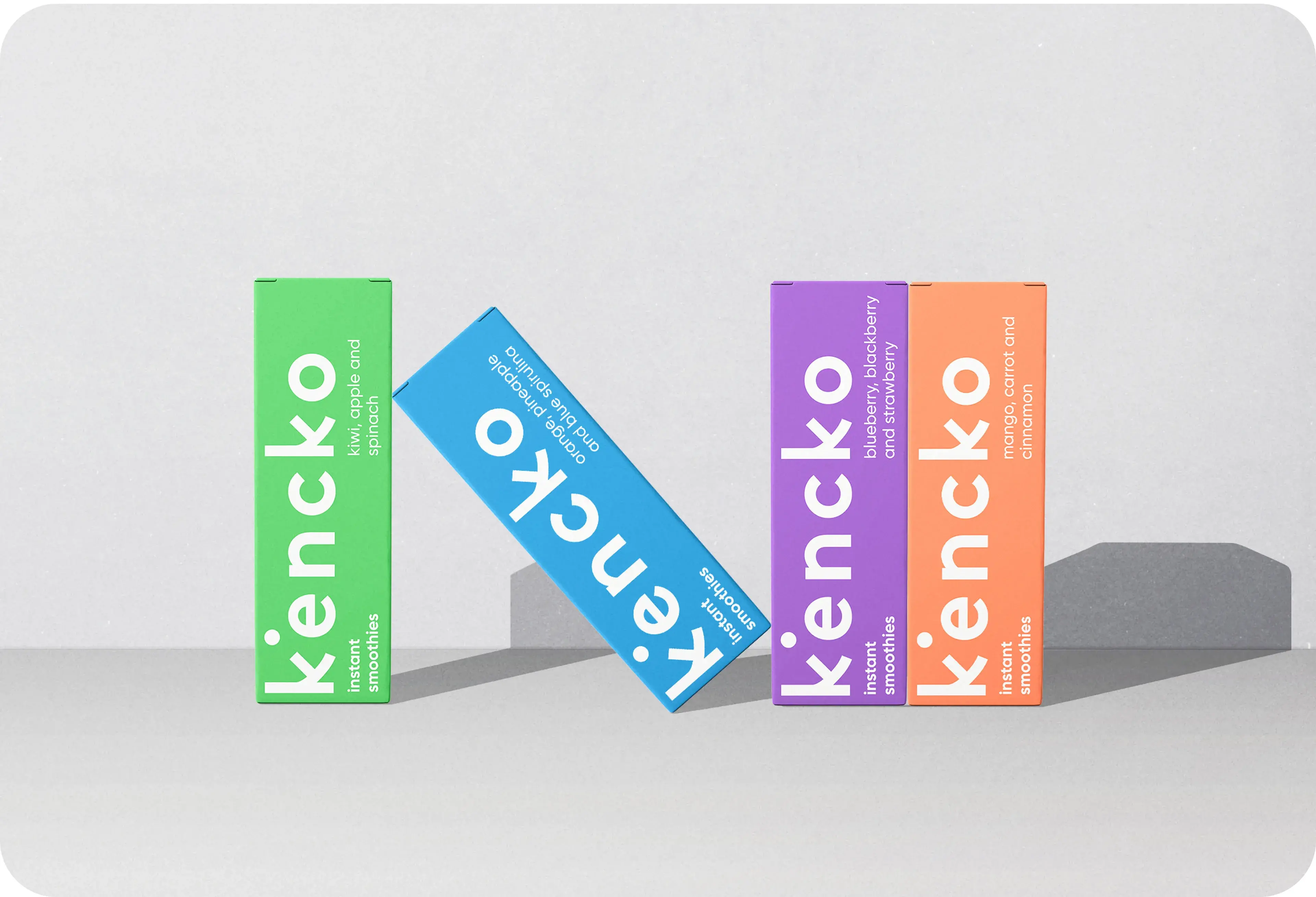 Graphic design elements, logo, and typography from the Kenko mobile app UI.