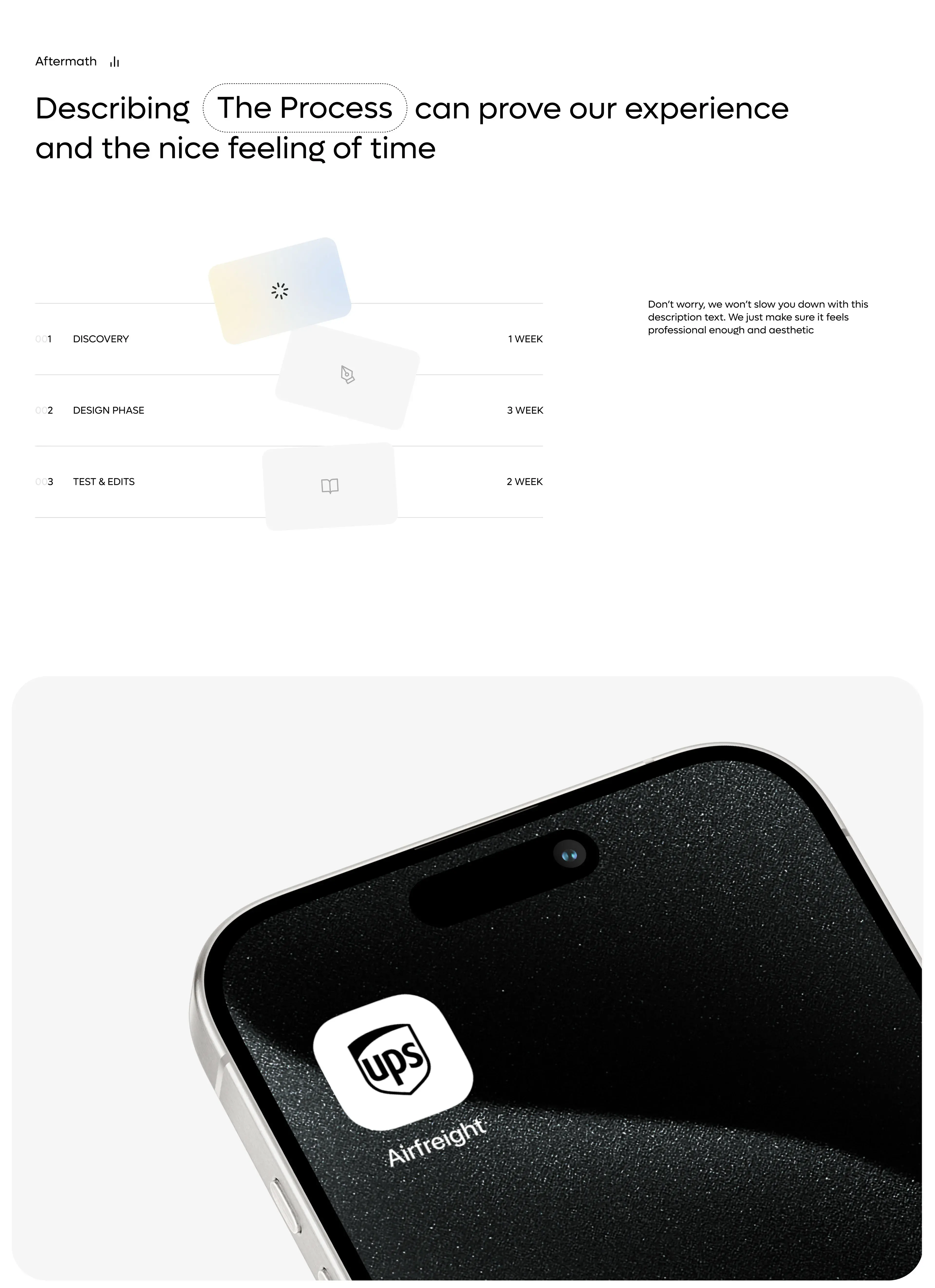 Screenshot of the UX/UI design for the mobile app of the enterprise transportation management system.