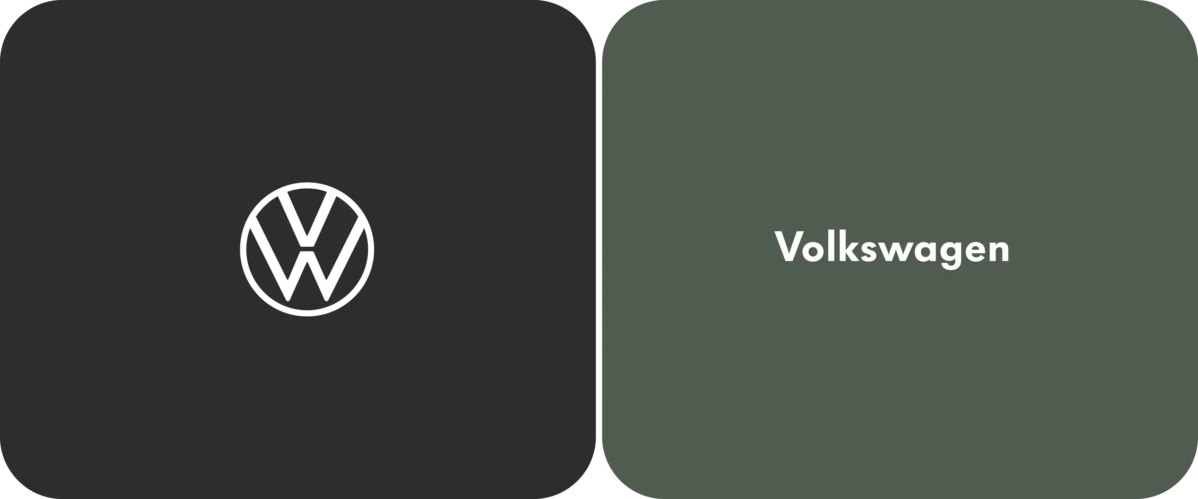 Volkswagen logo, a key branding element for the configurator app.