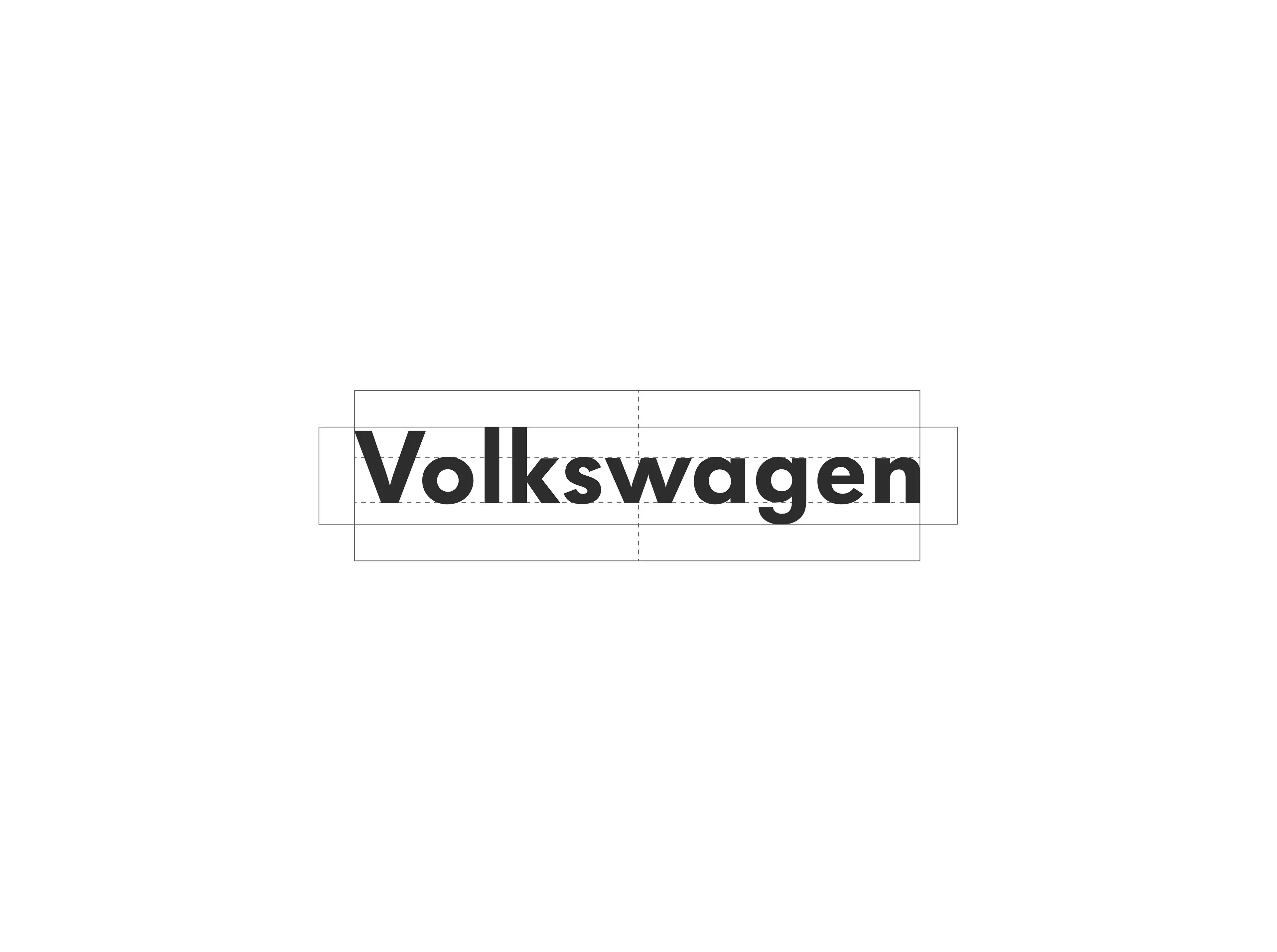 Volkswagen logo symbol with the text Volkswagen.