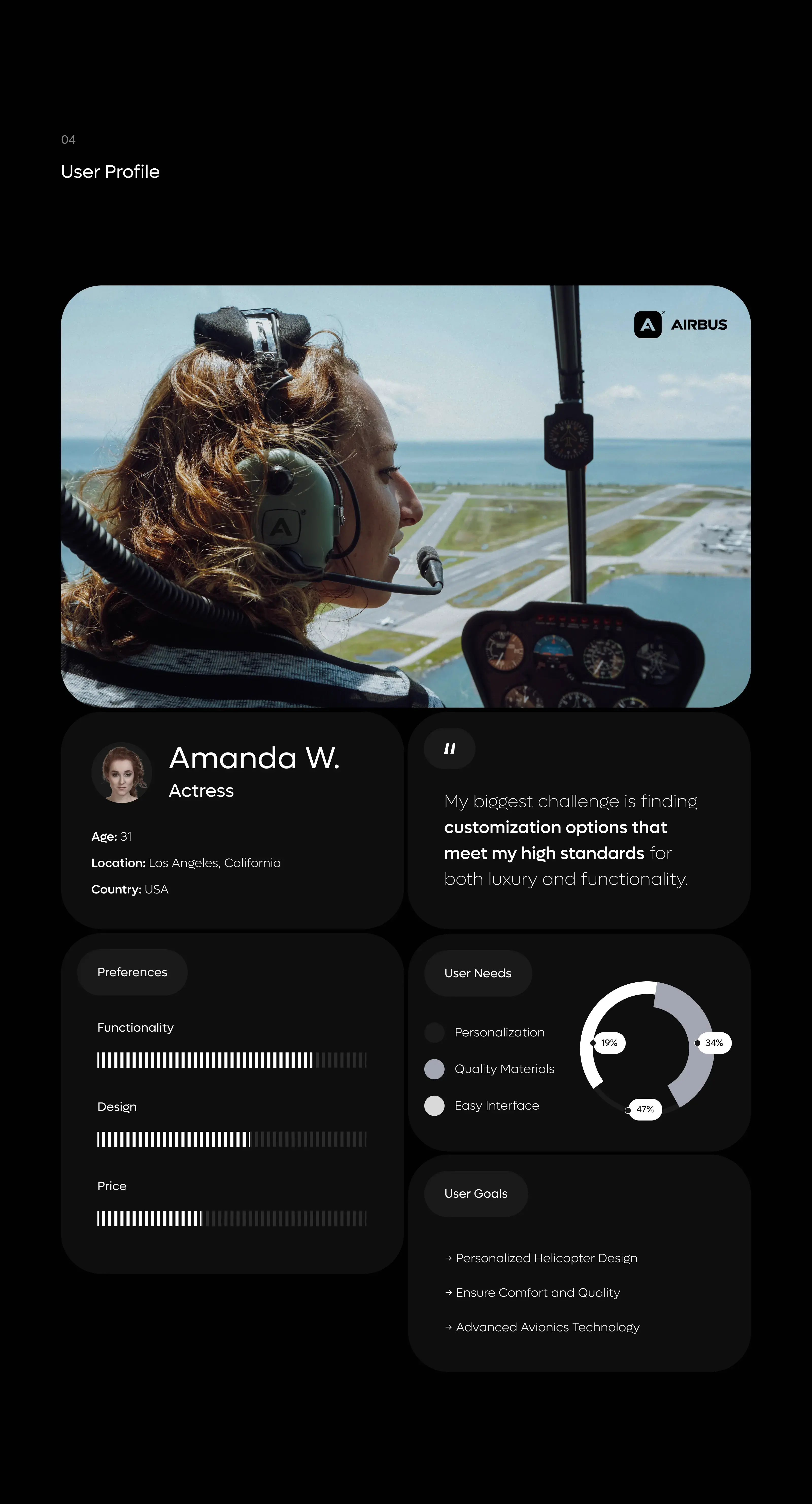 Screenshot of a user interacting with an aviation desktop configurator dashboard via electronic device, headphones, and game controller.