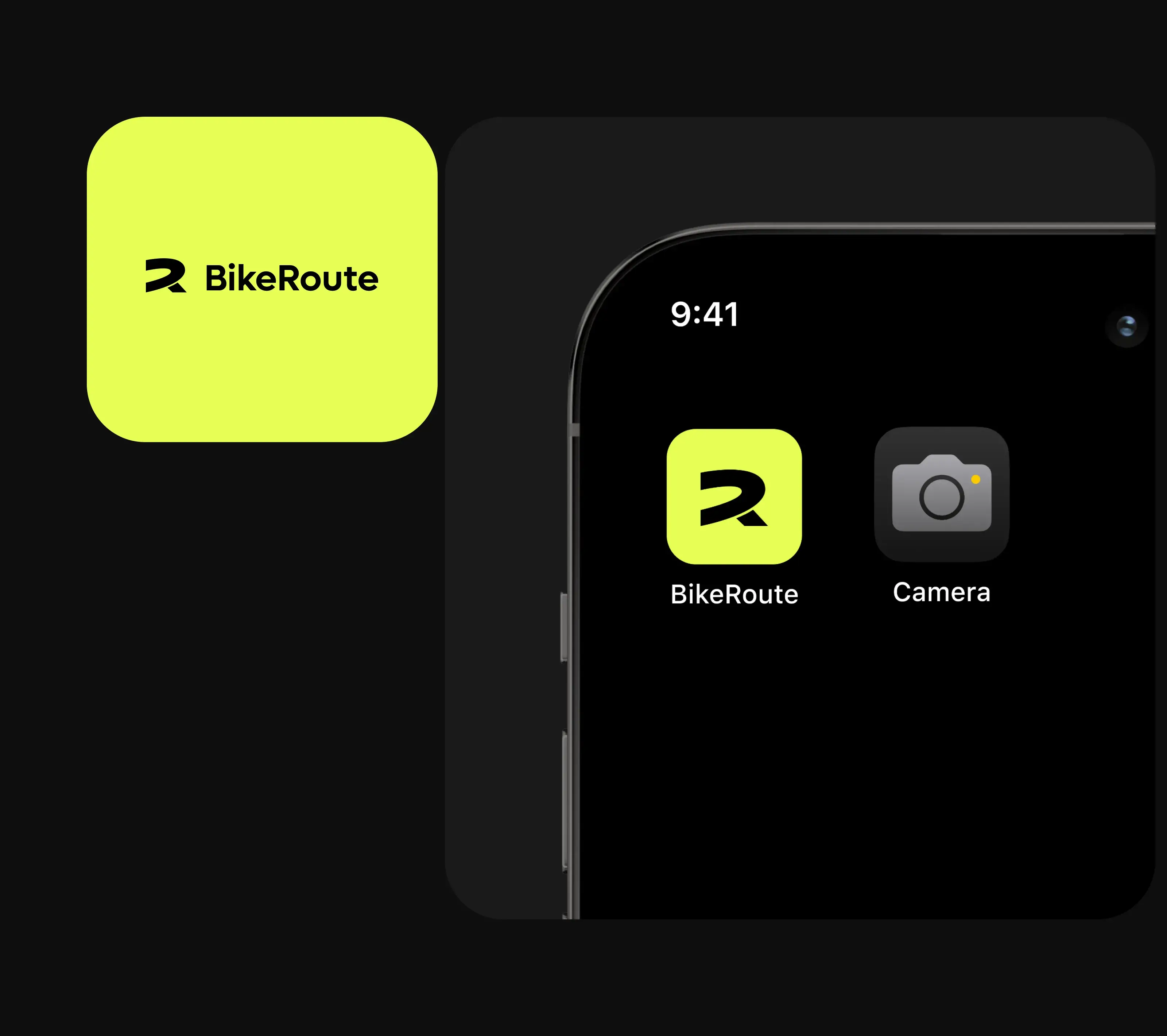 Screenshot of the BikeRoute bicycle mobile app interface on a phone.