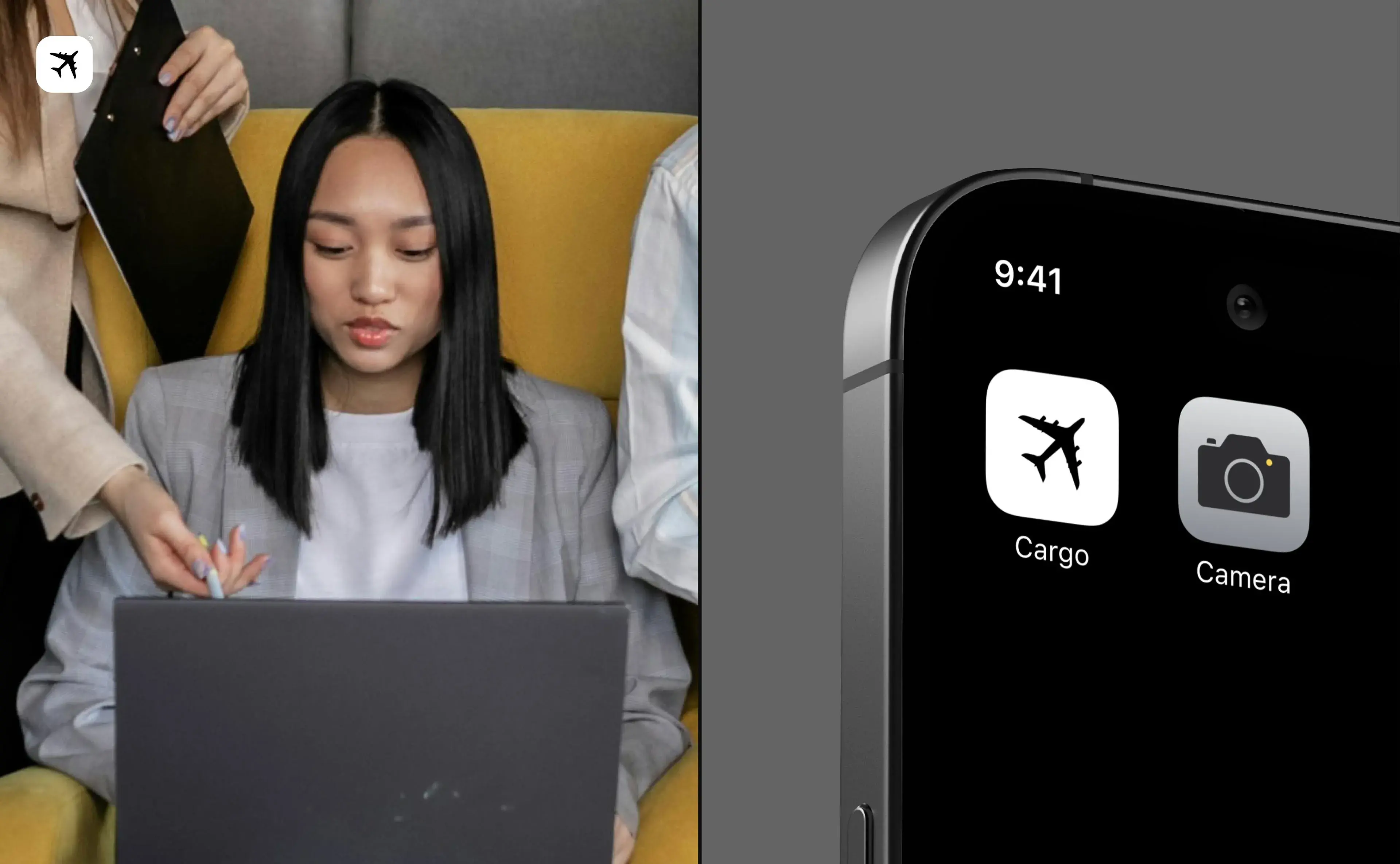 Screenshot of the Cargo Camera feature interface within a cargo management mobile app on an iPhone.