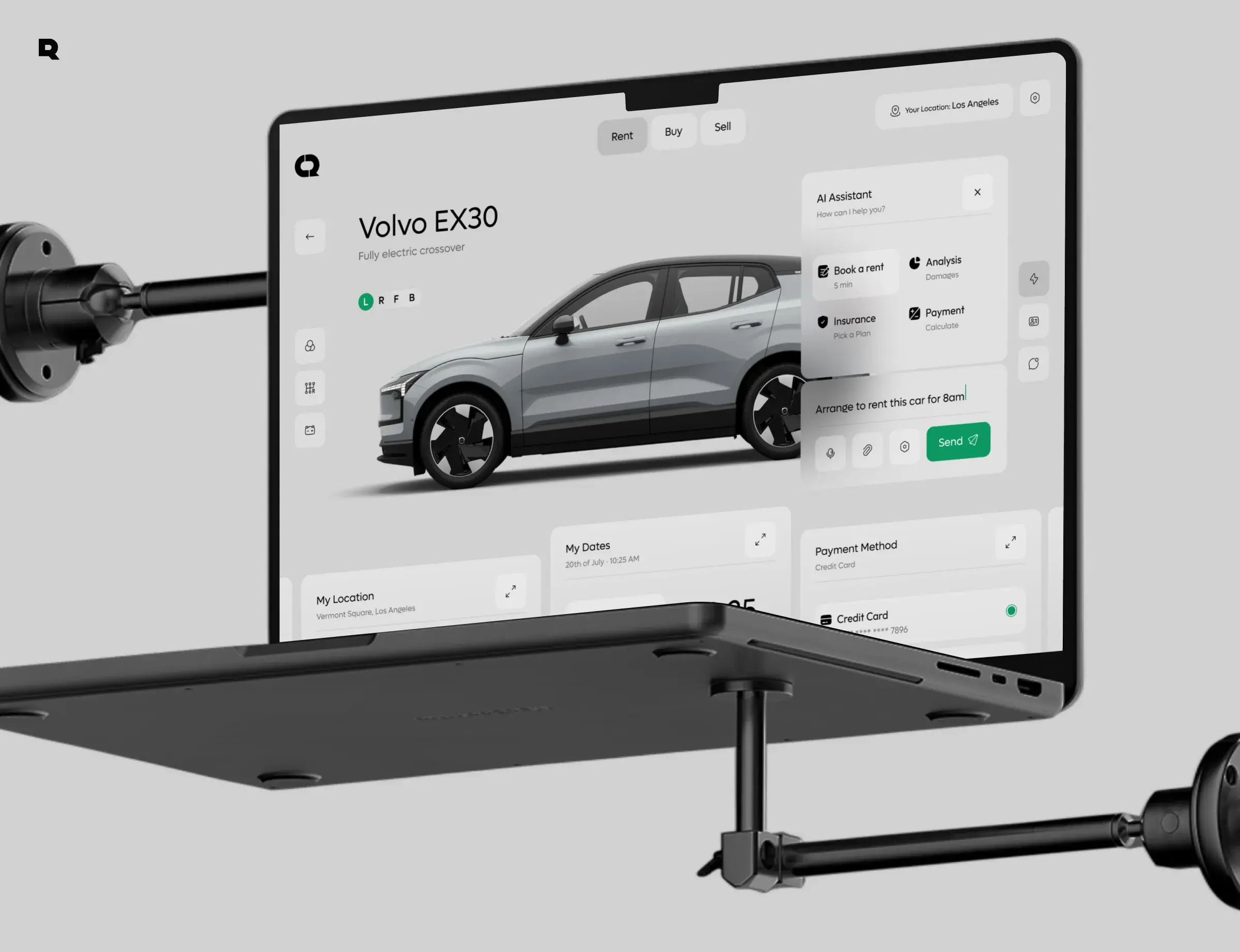 Car Rent Ai Assistant - SaaS UI UX Design