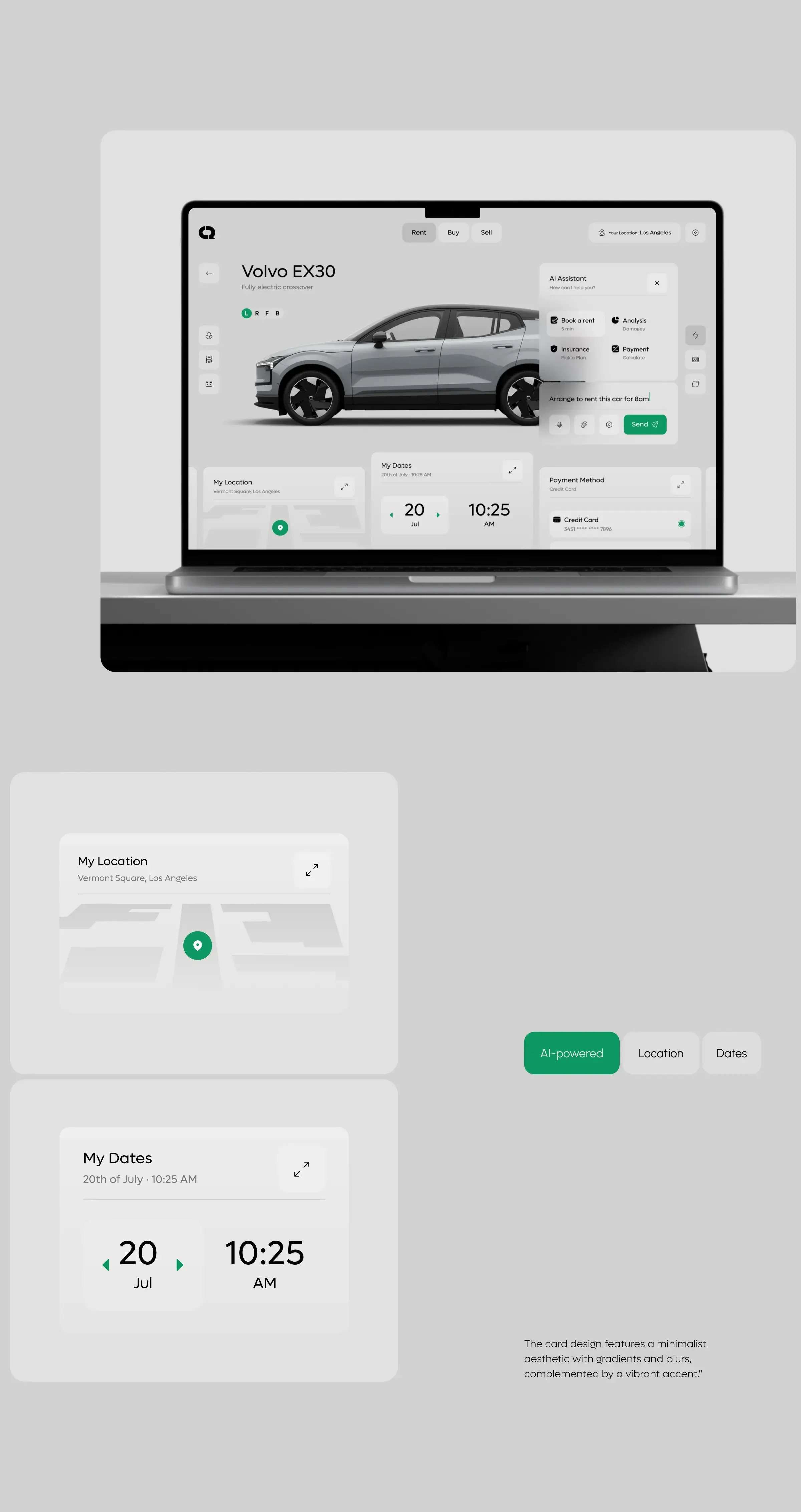 Car Rent Ai Assistant - SaaS UI UX Design - 1