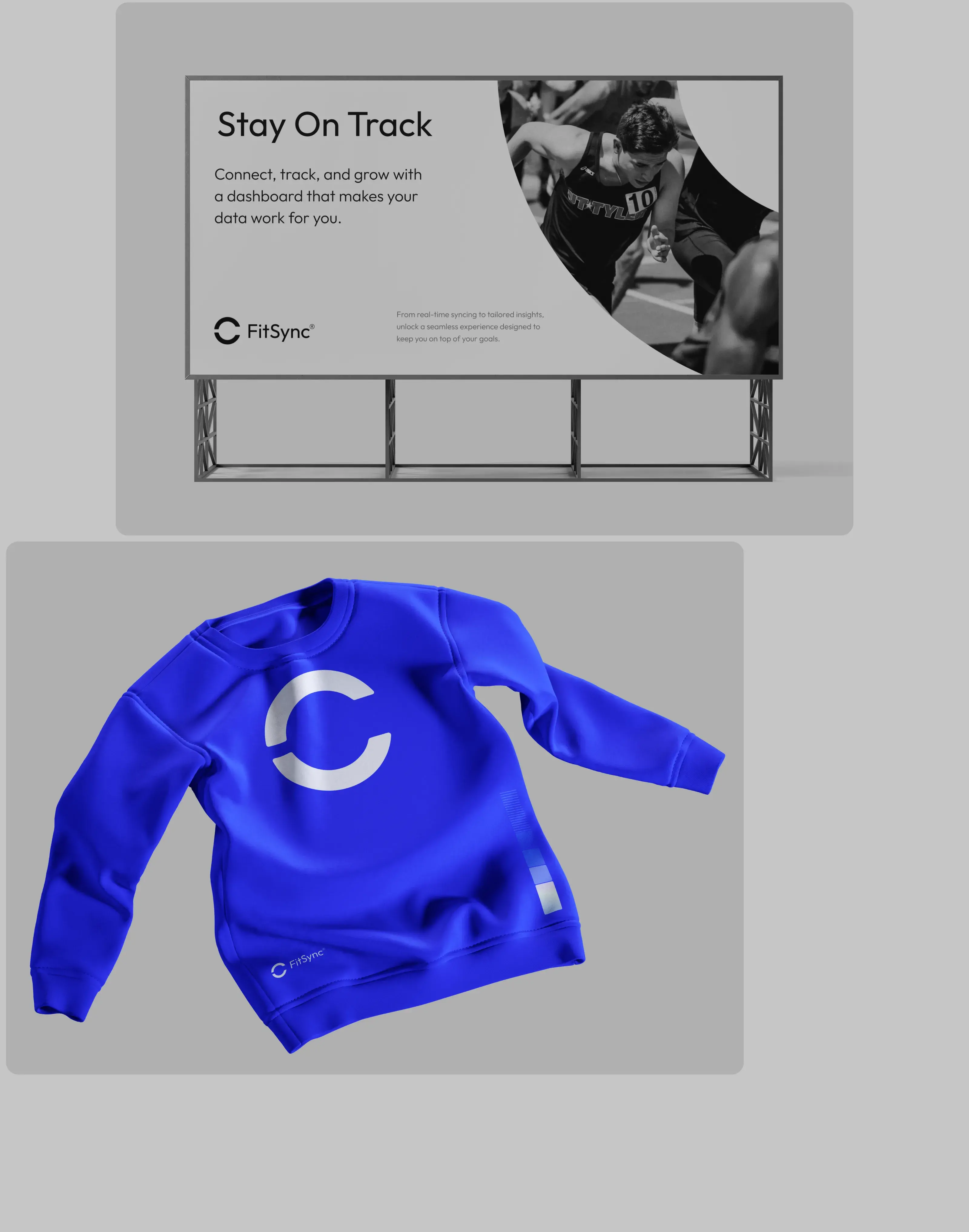 Active shirt with a logo, relevant to wellness and fitness monitoring.
