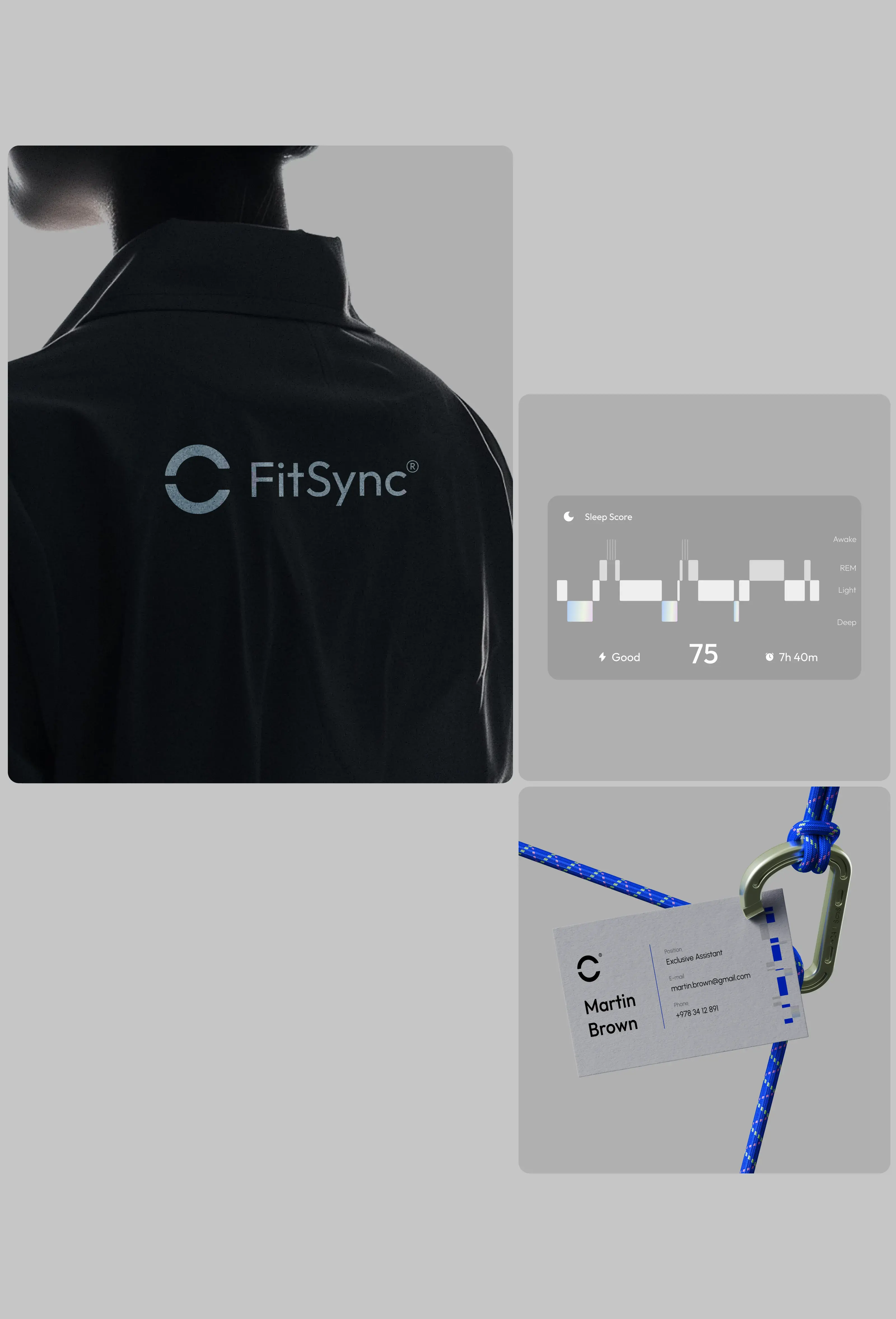 Polo shirt with branding for the Fit-Sync wellness and healthcare SaaS.