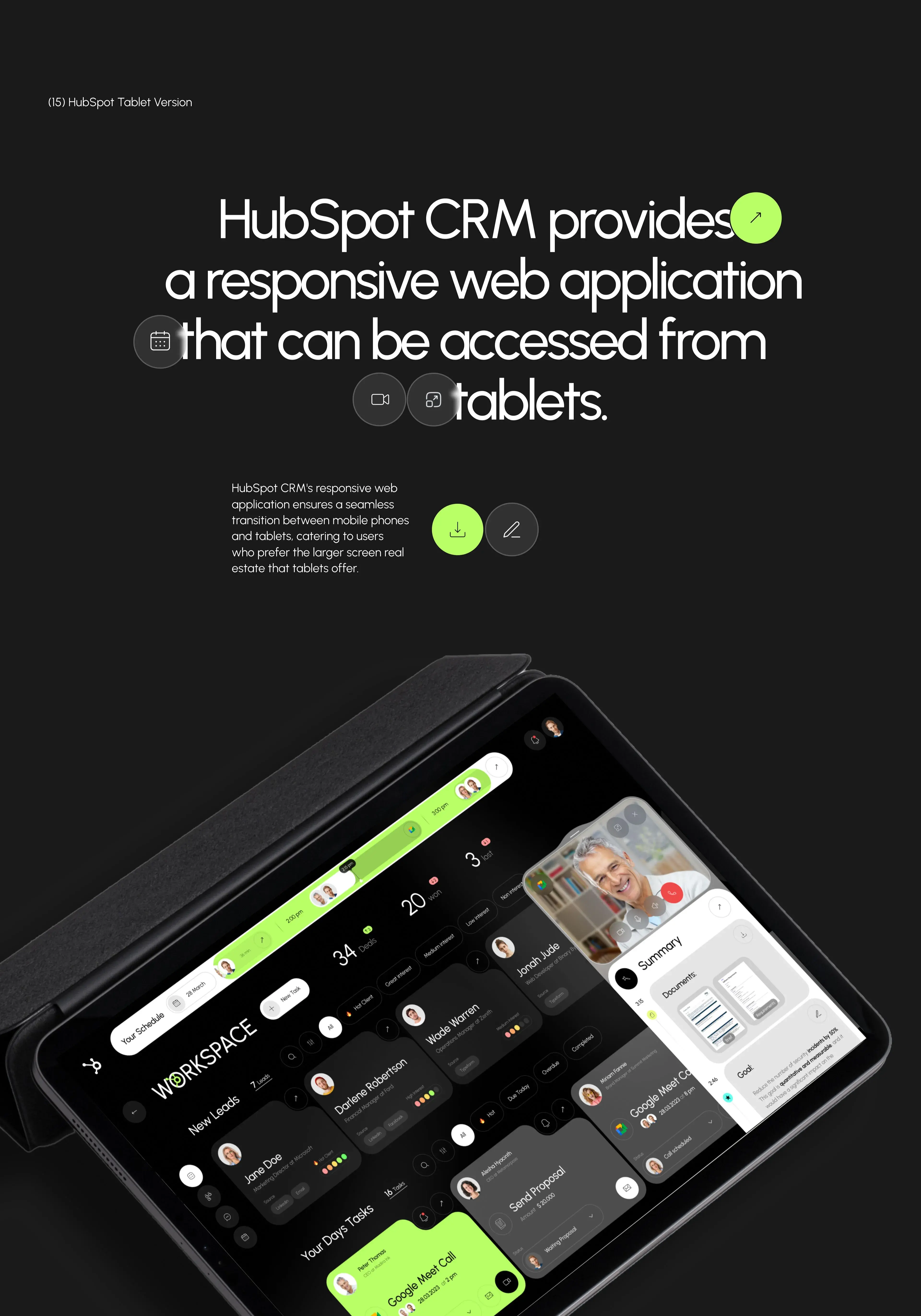 Screenshot of enterprise HubSpot CRM user interface on a mobile device.