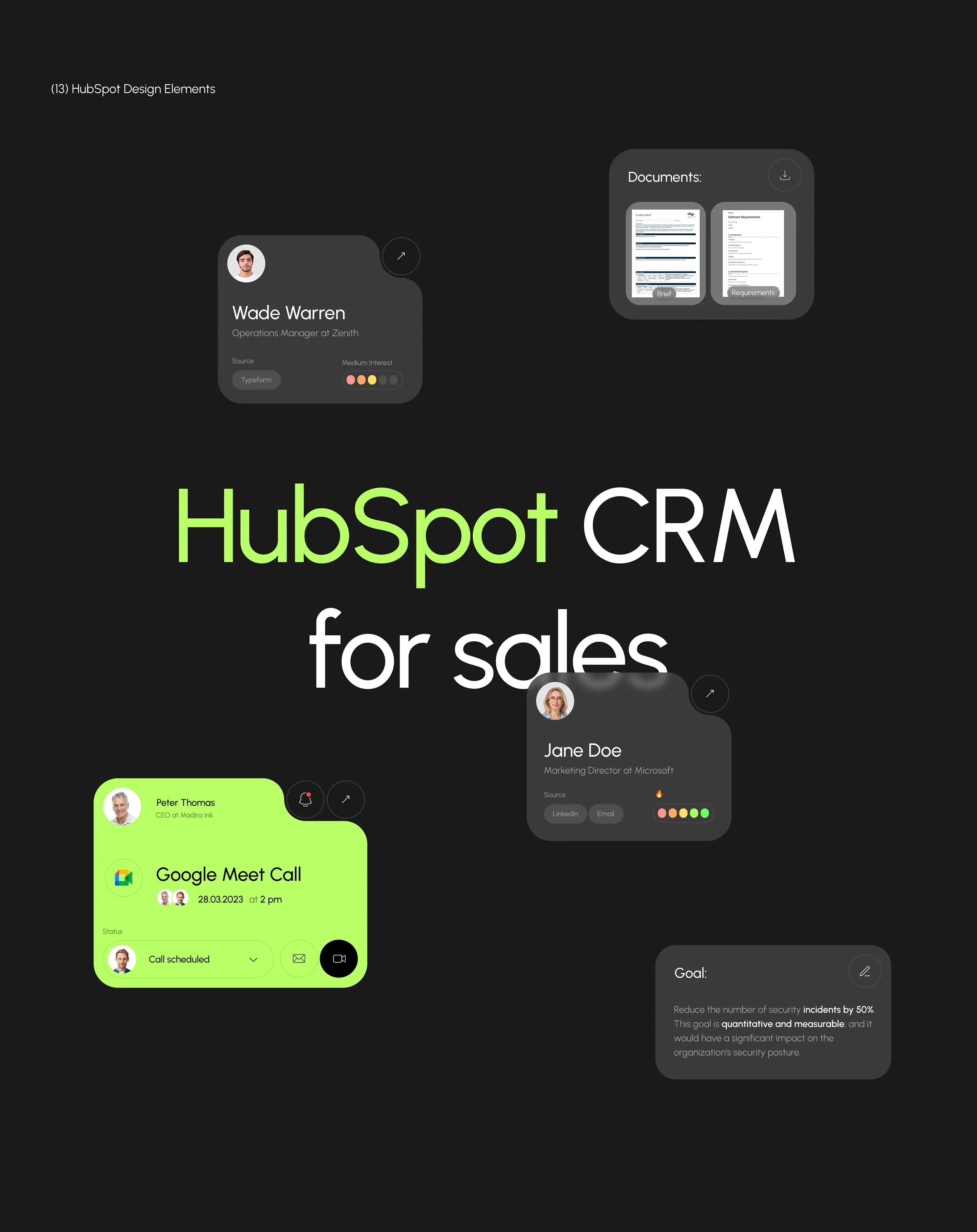 Screenshot of HubSpot CRM's user interface, highlighting UX/UI design for enterprise software.