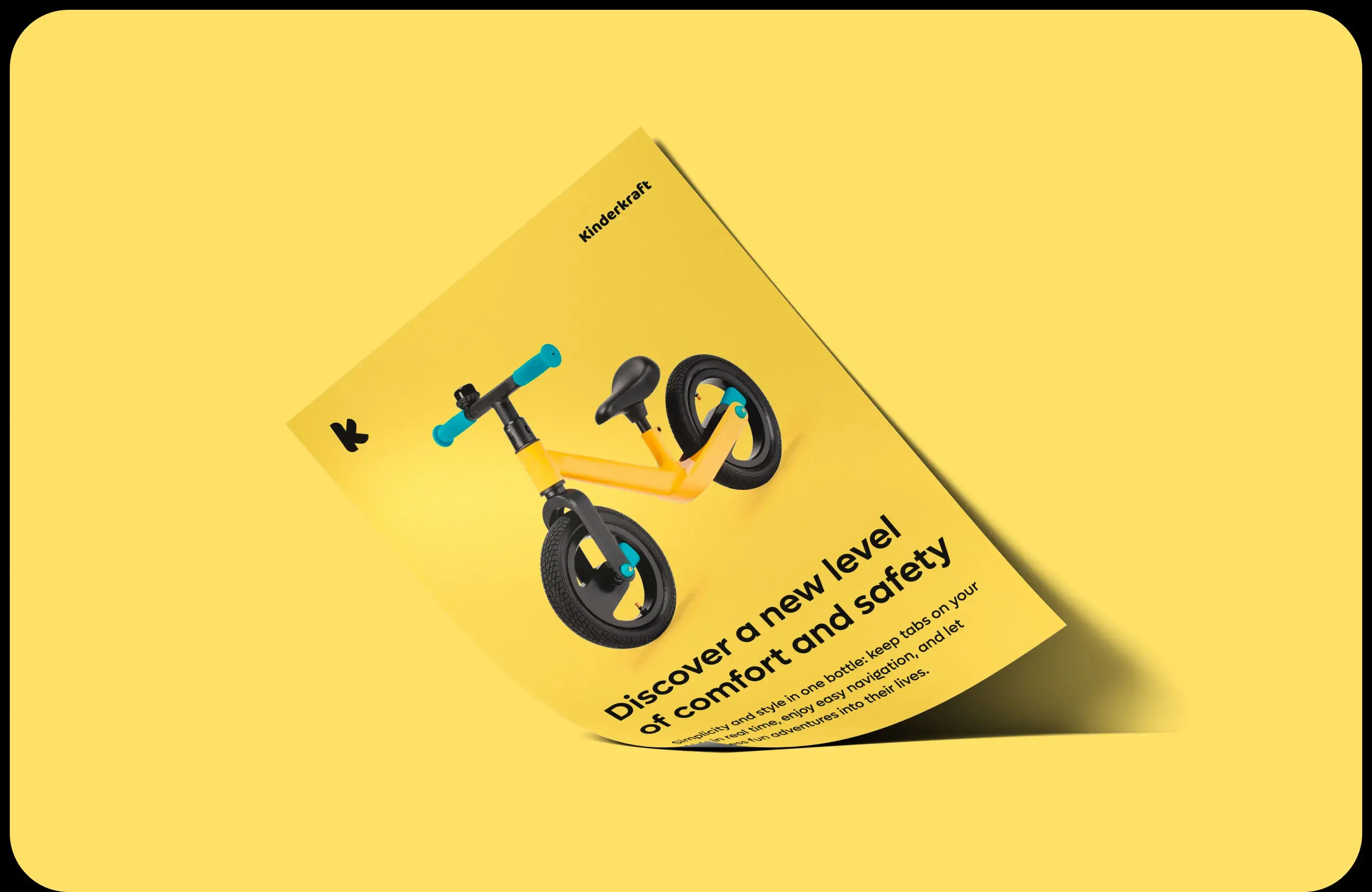 Kinderkraft Goswift Balance Bike showcased for the mobile app UX/UI design case study.