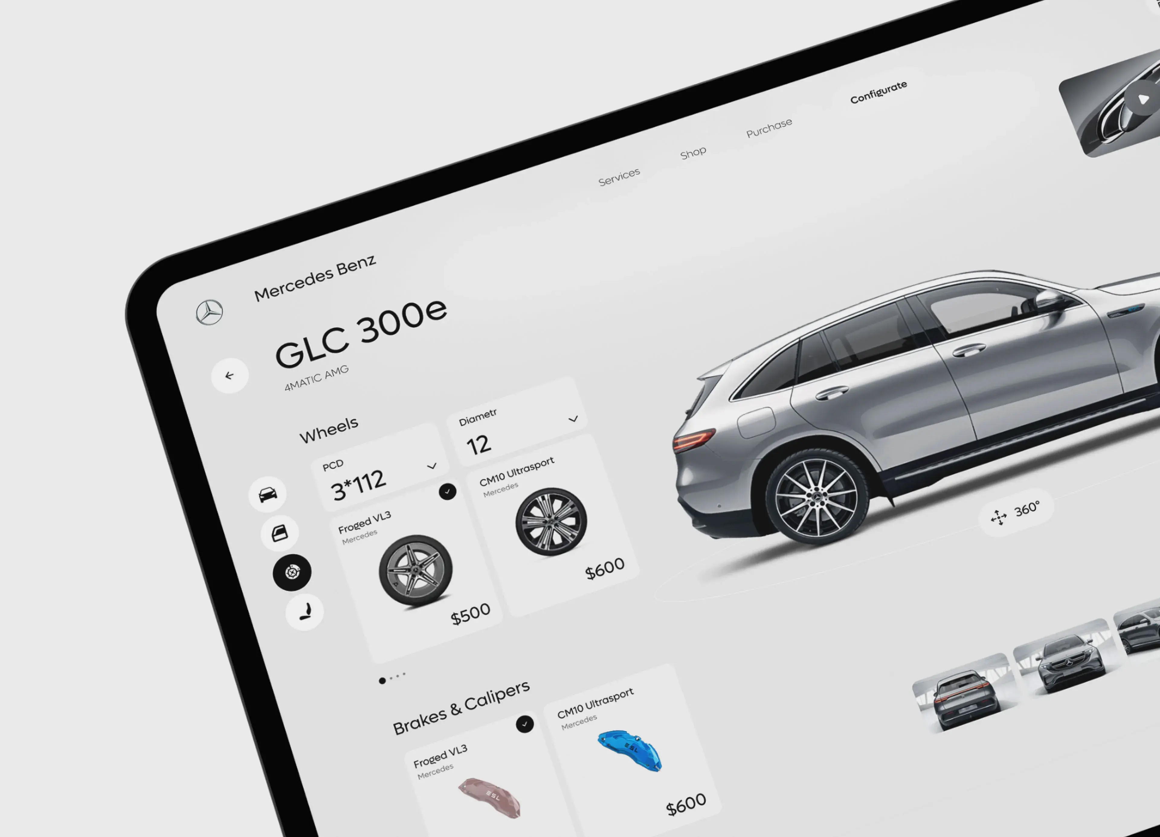 Mercedes-Benz GLC 300e Configurator — UX/UI Design - 14