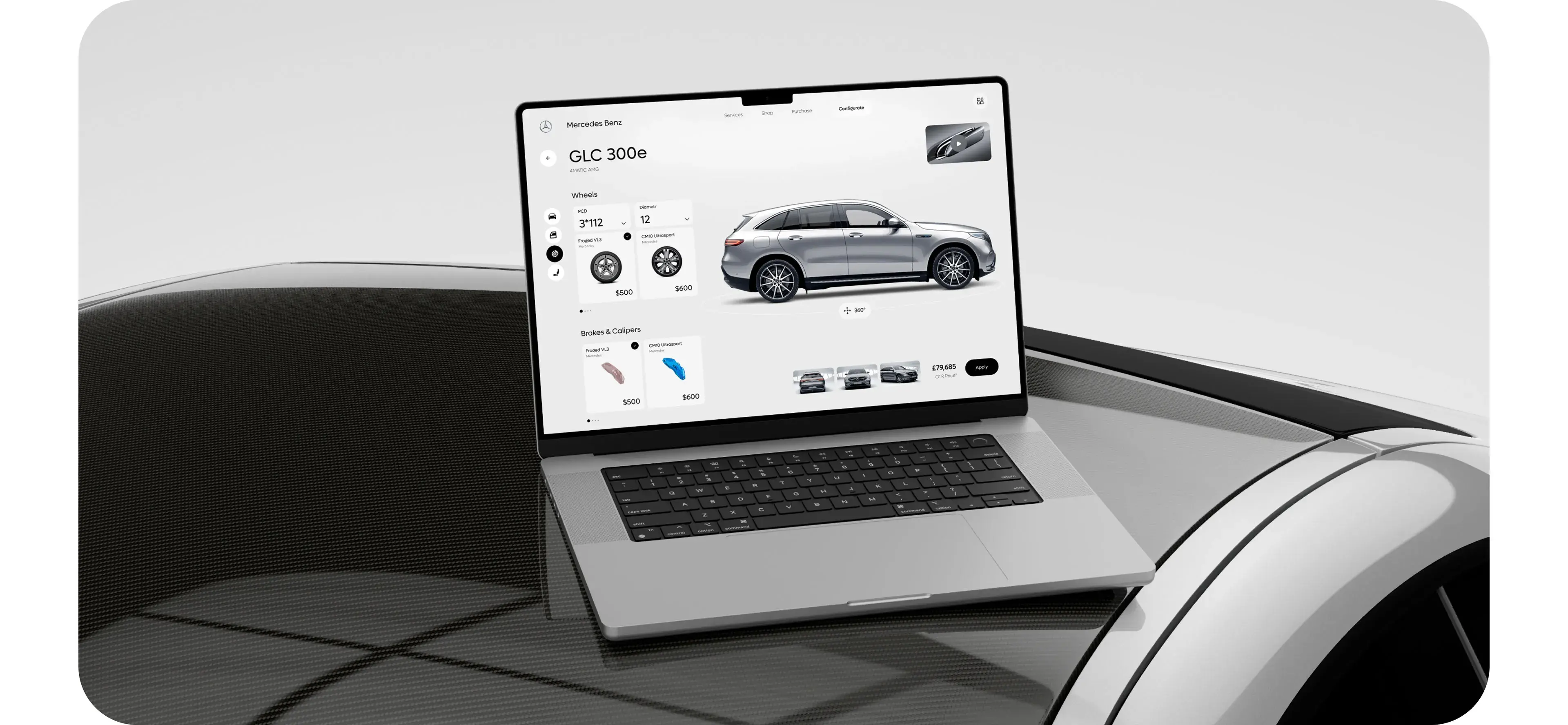 Mercedes-Benz GLC 300e Configurator — UX/UI Design - 1