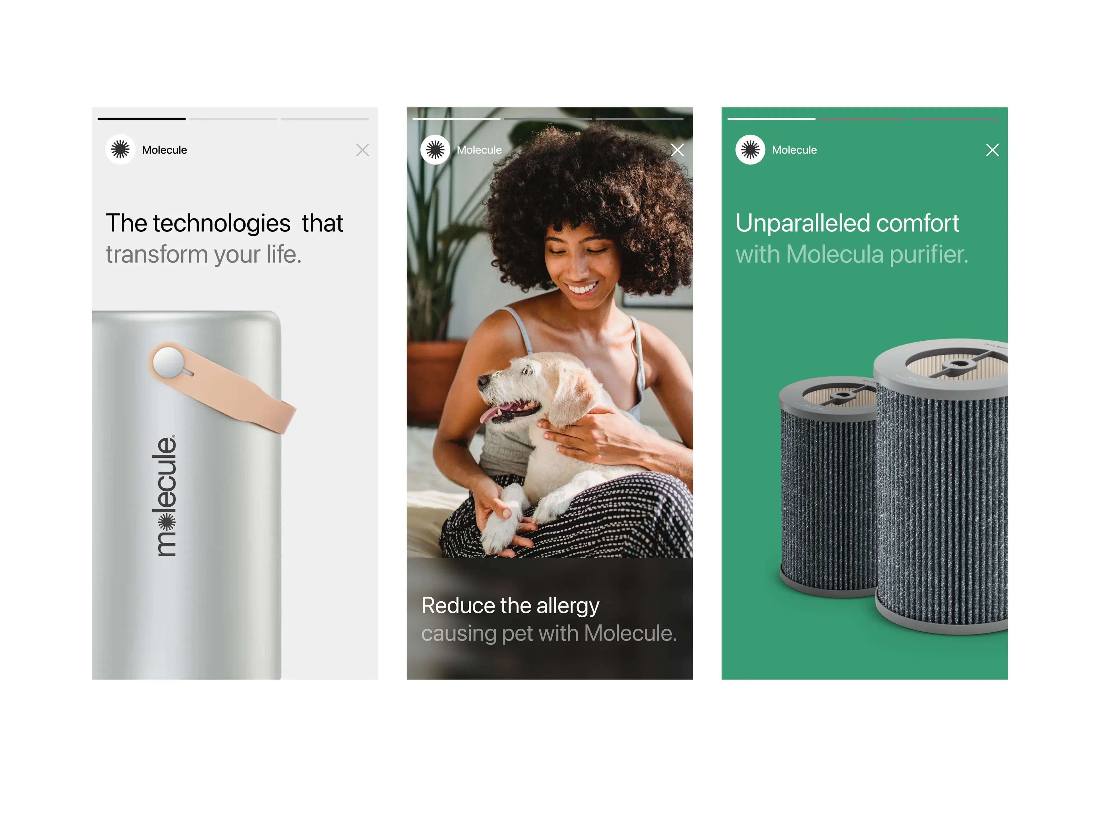 Promotional image showing a person interacting with a smart home speaker (loudspeaker), related to smart home IoT and mobile app UX/UI design.