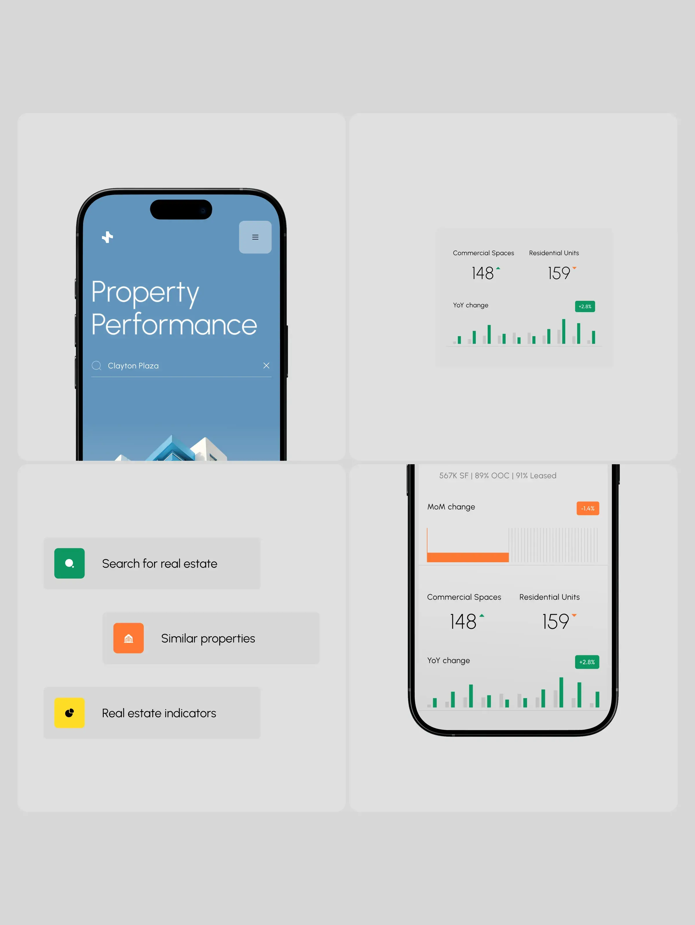 Smartphone displaying the Nova House real estate app interface, showing information related to property meters or barcodes.